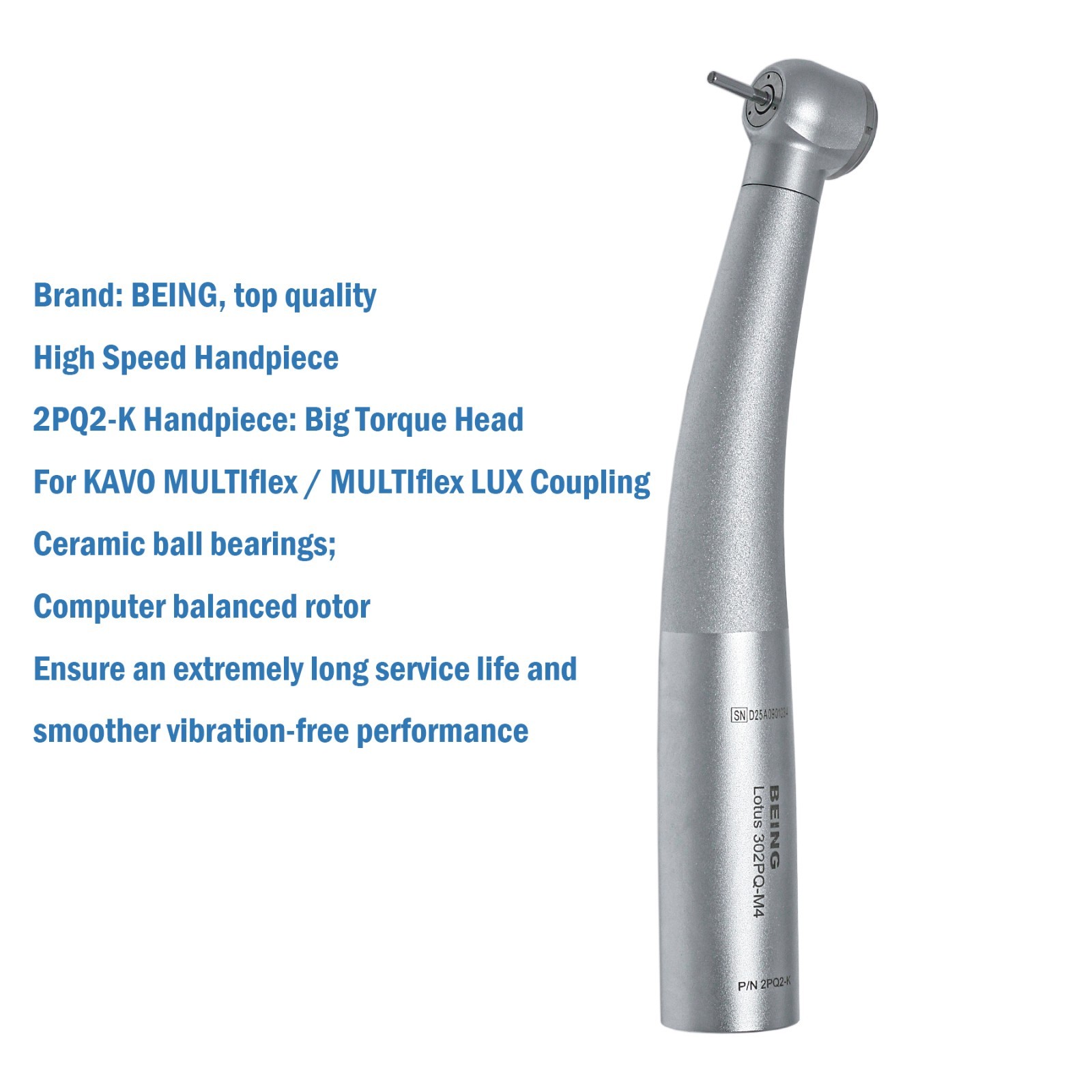 BEING Dental Air Turbine High Speed Handpiece Fiber Optic KaVo MULTIflex Lotus