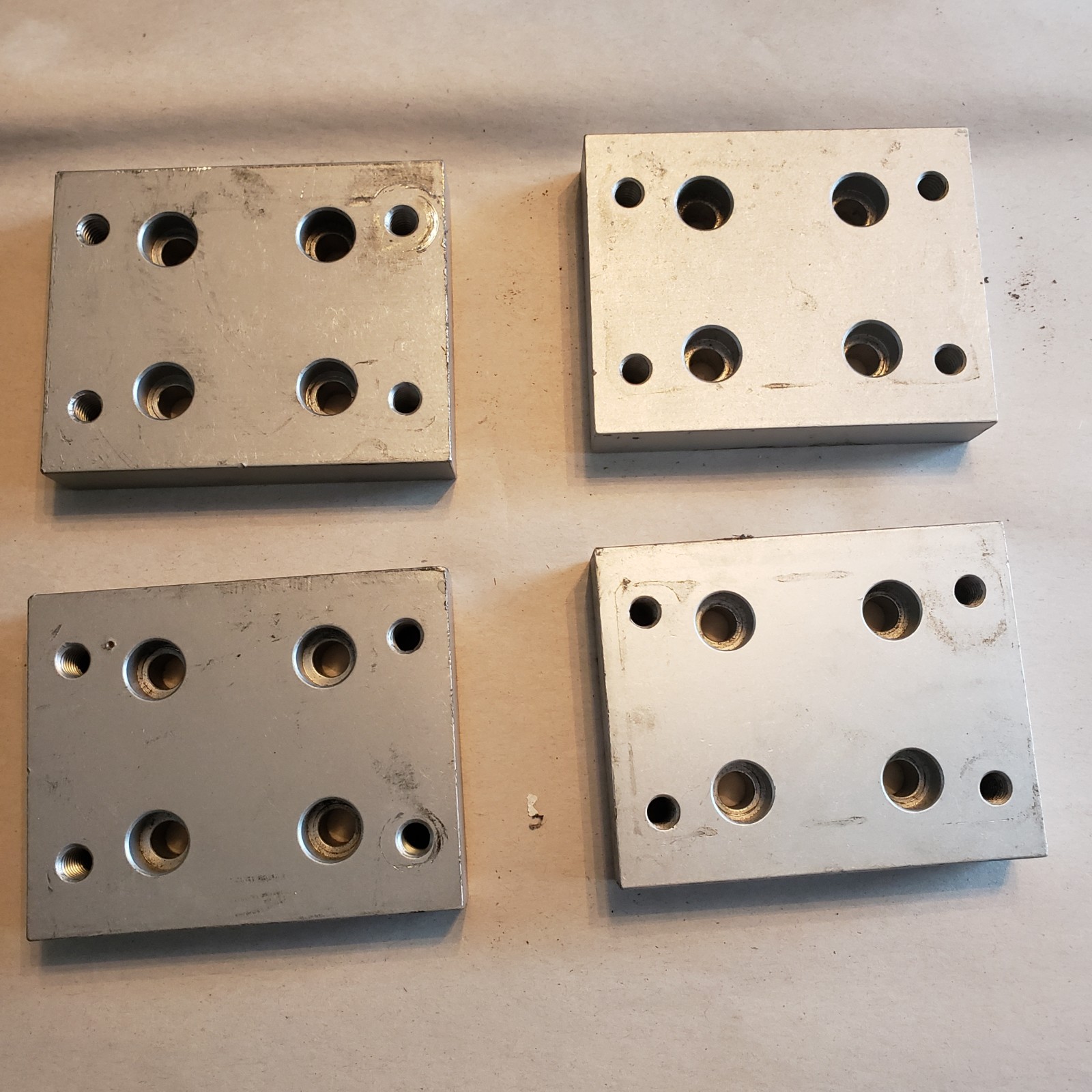 4 each (4) 80/20 15 Series Flange Mount Caster Base Plate used . part# 2420