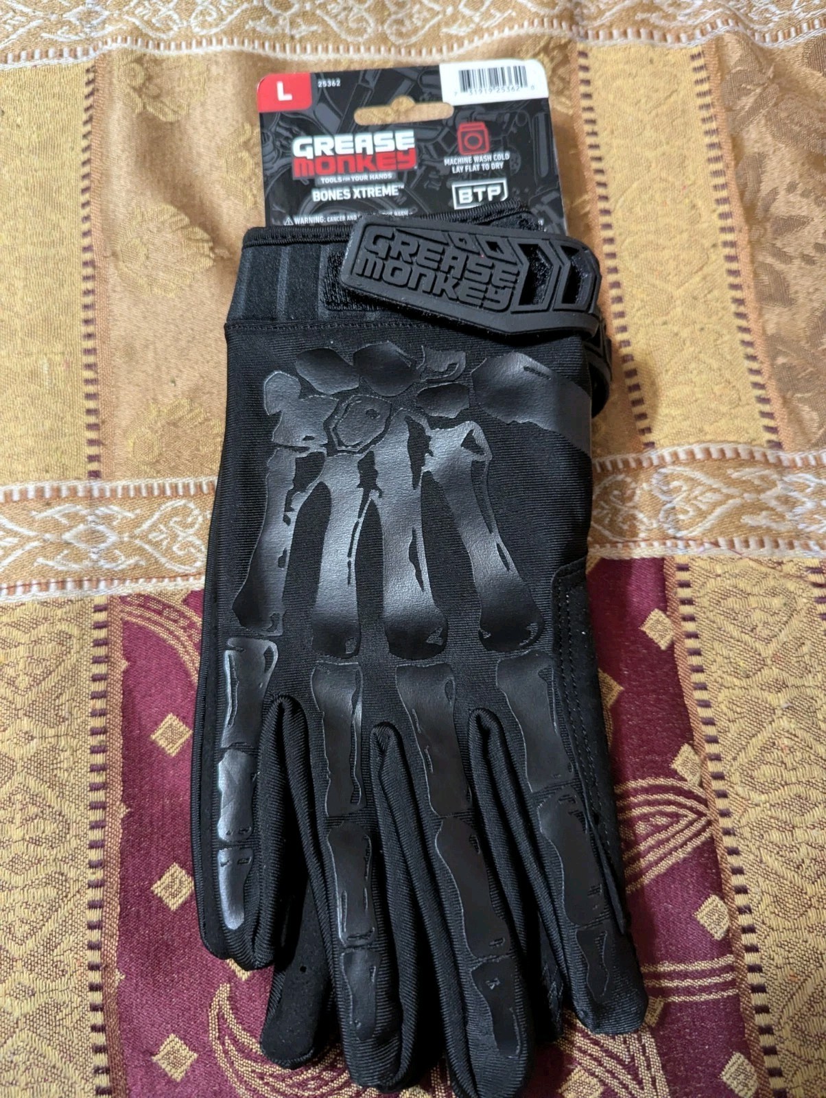 Grease Monkey Crew Chief Pro Gloves Touchscreen Tech, Black Size L