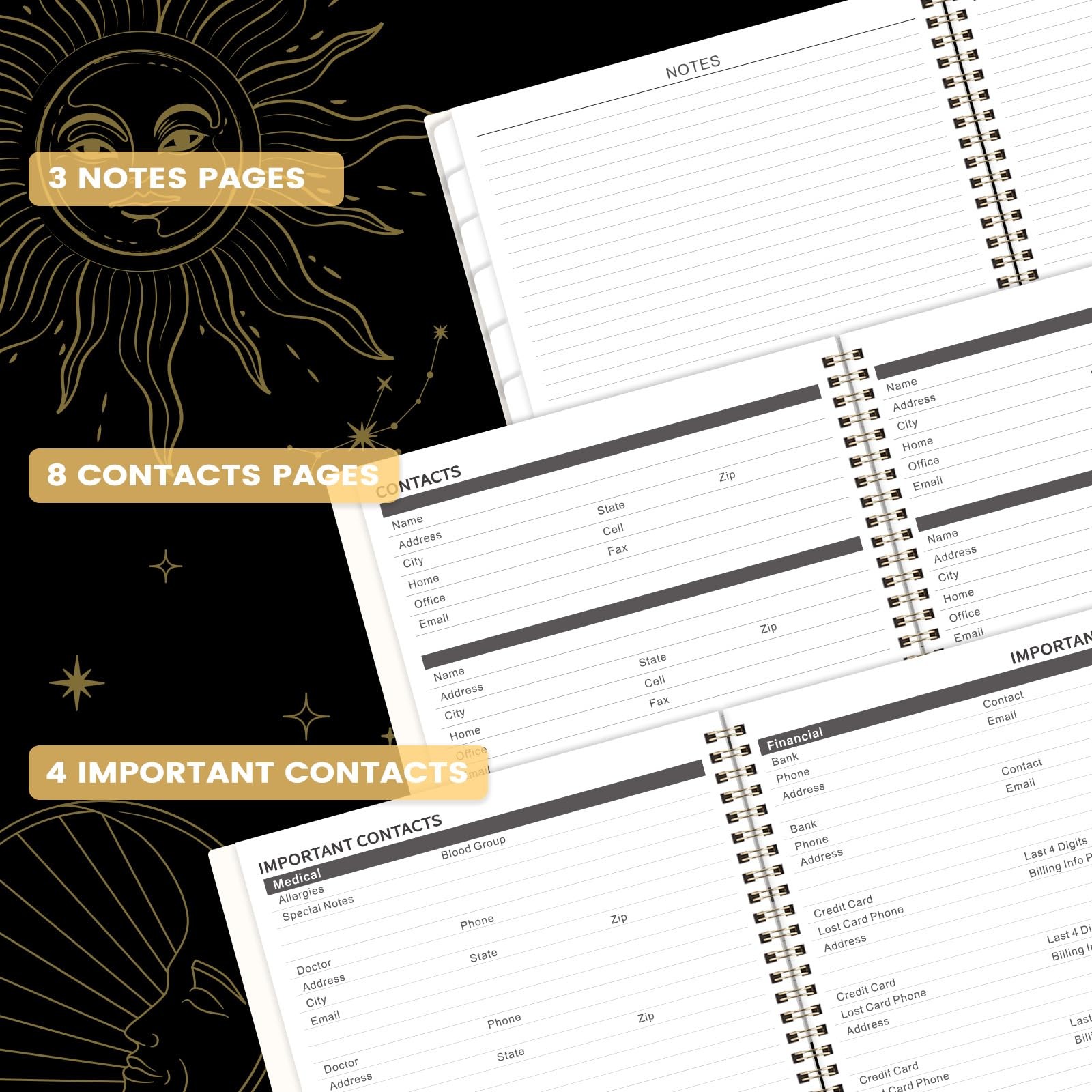 2026-2027 Monthly Planner 2 Years Monthly Calendar, Twin-Wire Spiral Bound
