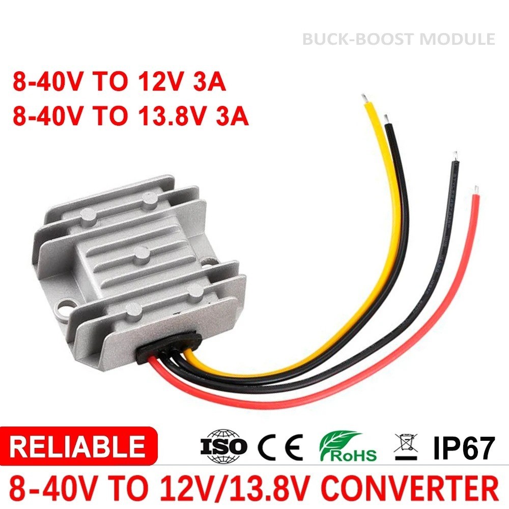 Boost Buck Converter DC 8-40V-DC 12V 13.8V Solar Voltage Stabilizer Regulator