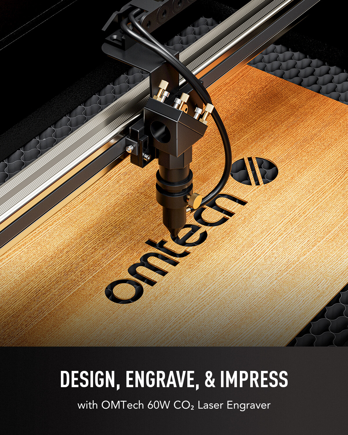 OMTech ZF2028-60E 60W CO2 Laser Engraver Cutter Cutting Engraving Machine