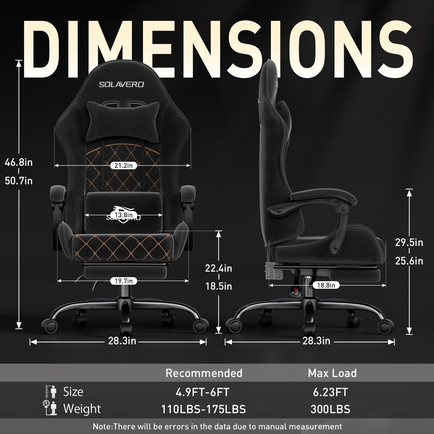 Ergonomic Gaming Chair with Footrest & Lumbar Massager, Gamer Computer Chairs