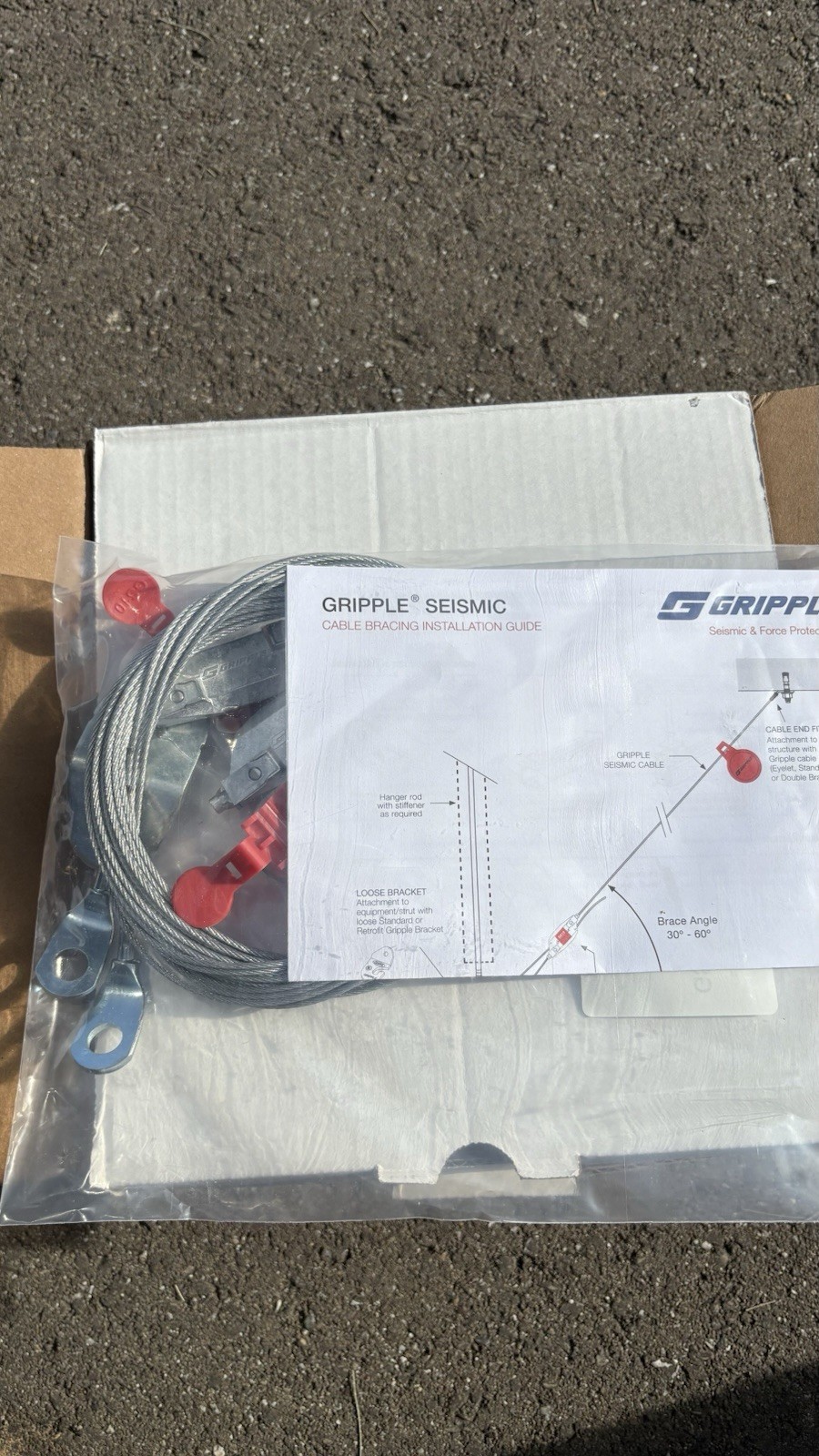 Gripple seismic restraint kits, box of 10. New, unused. Great for contractors.