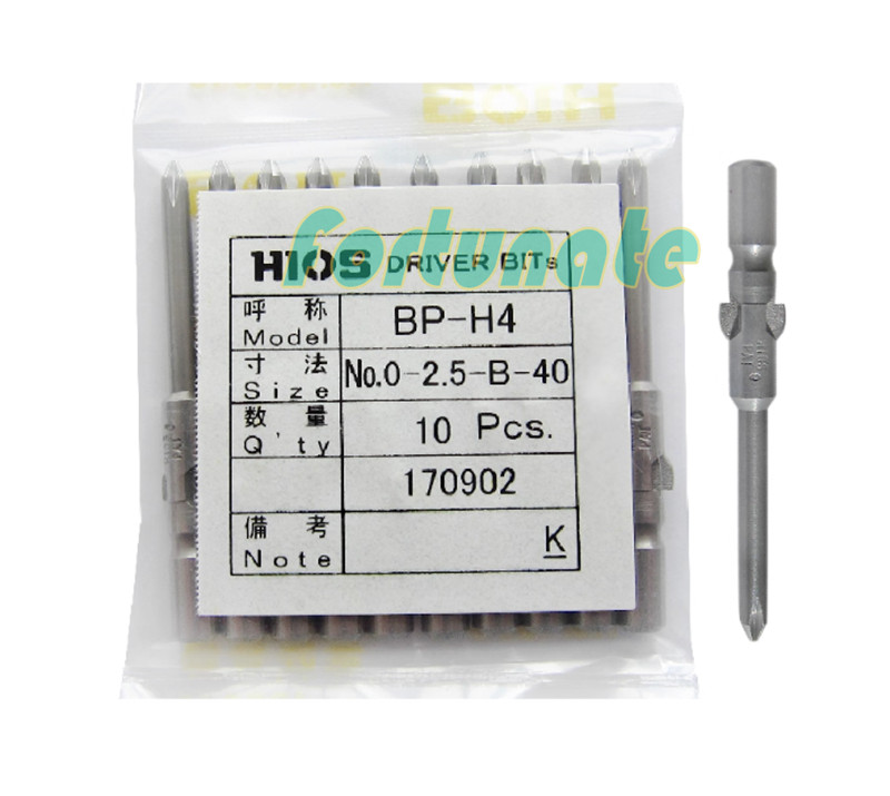 10PC/bag NEW FOR Screwdriver head BP-H4 No.0-2.5-B-40/60/80/100/120