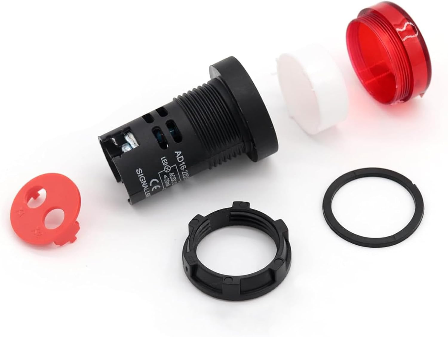 8Pcs 22Mm AC/DC 12V-24V LED Power Indicator Light, 20Ma Flashing Pilot Signal Pa