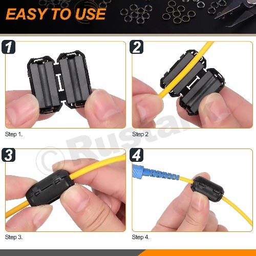 32 Pieces 7 Sizes Black Ferrite Ring Core Toroid RFI EMI N Size: 7 Sizes Black