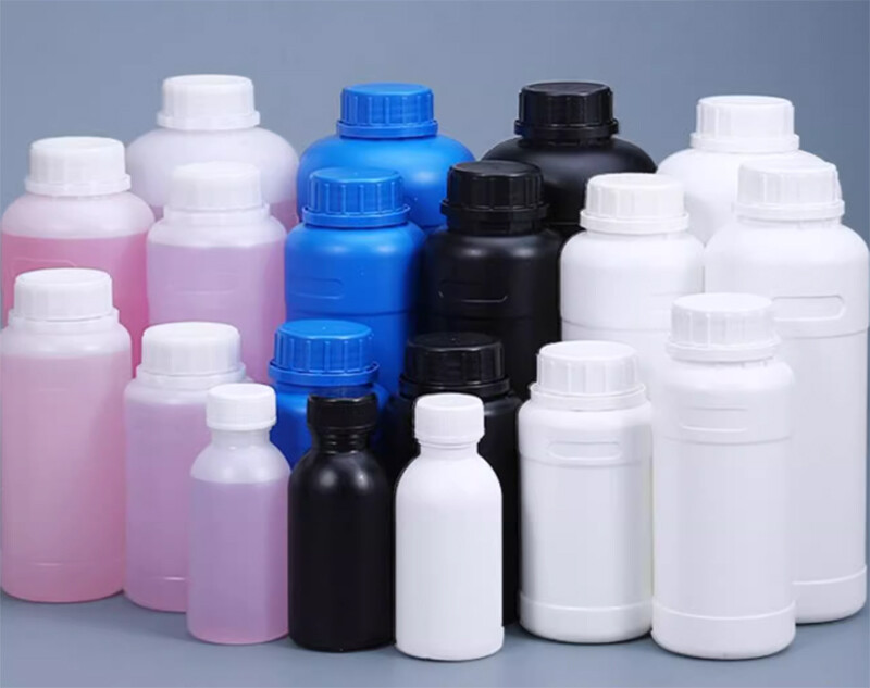 Lot 100ml 250ml 300ml 500ml Round HDPE Bottles Lab Plastic Liquid Reagent-Bottle