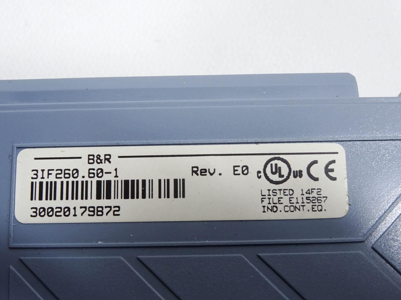 B&R 3IF260.60-1 Rev.E0 2005 Central Unit No Interface Module