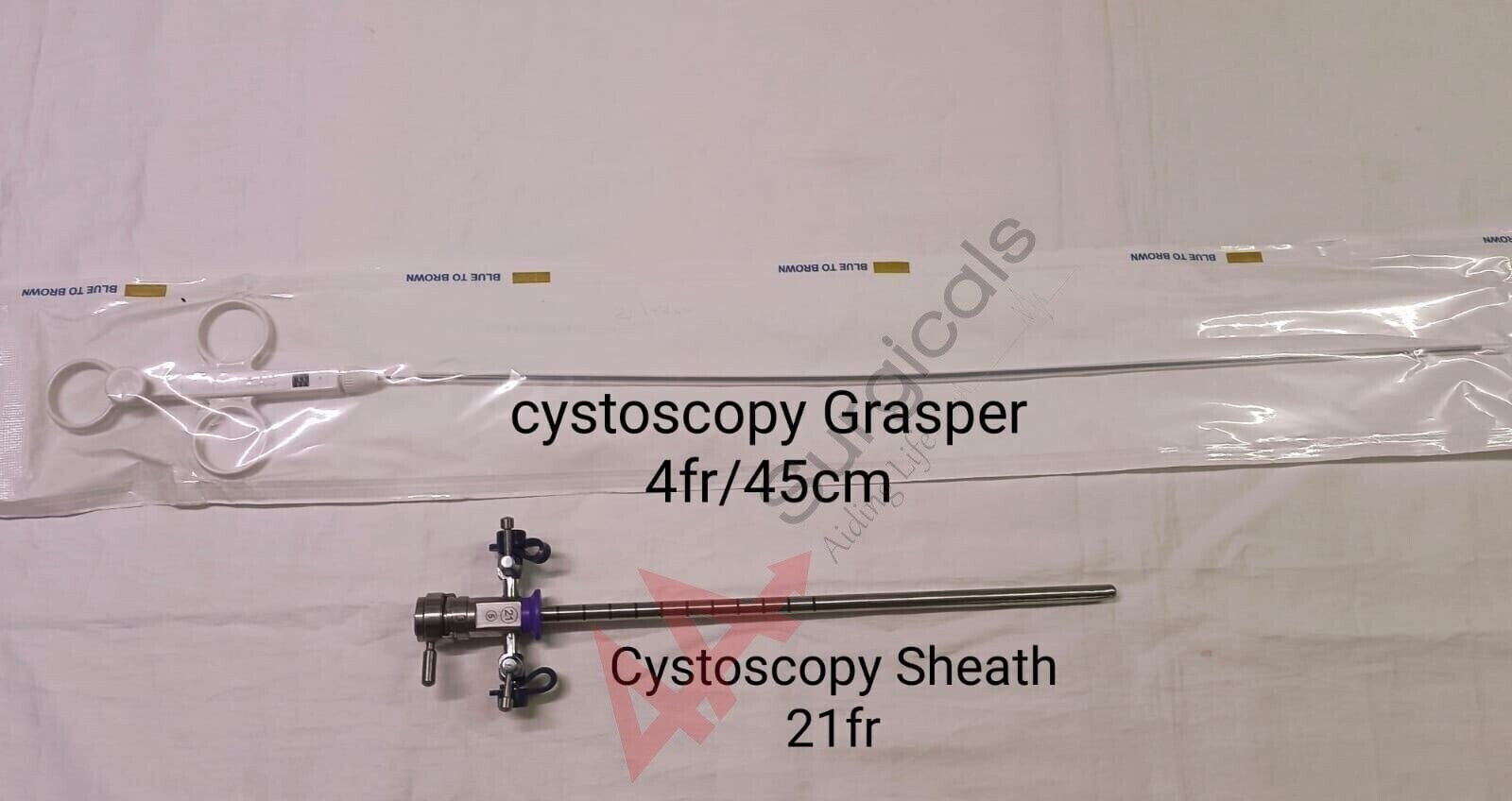 4A Cystoscopy Sheath With Obturator size 21Fr +Cystoscopy Graspers 4fr