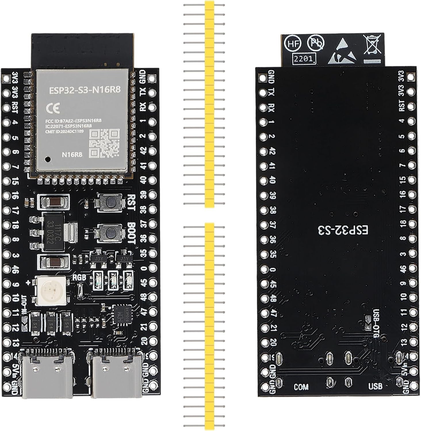 2PCS S3-DevKit N16R8 Development Boards – Type-C Wi-Fi & Bluetooth IoT Module