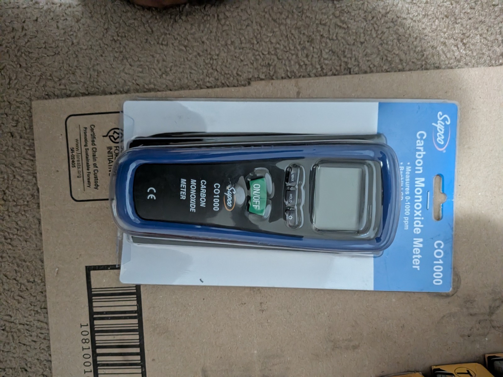 Supco CO1000 Carbon Monoxide Detector Meter, Gas Detection Device, MPN CO1000