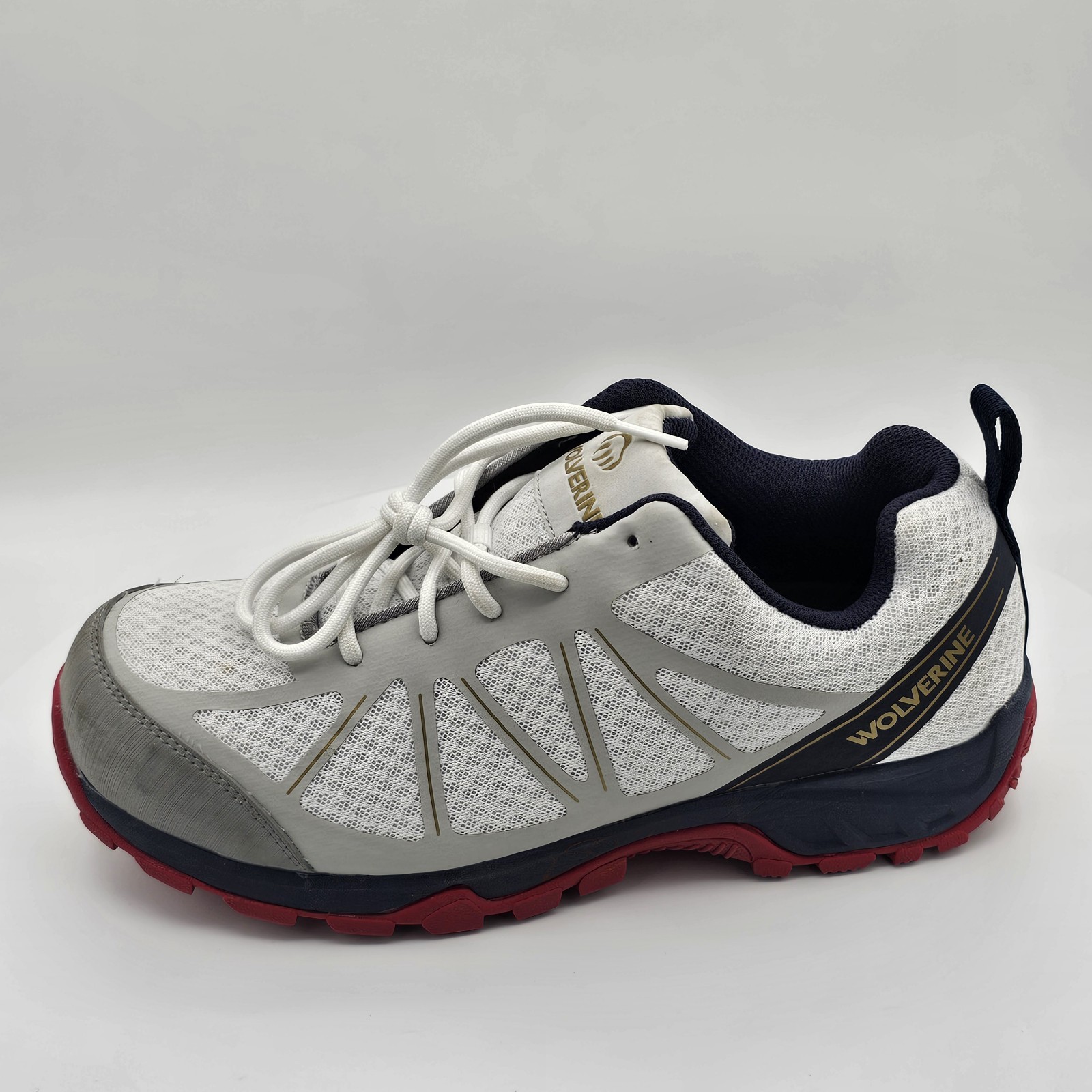 Wolverine Amherst II CarbonMAX Gray Blue Red Mens 8.5 Composite Toe Work Shoes