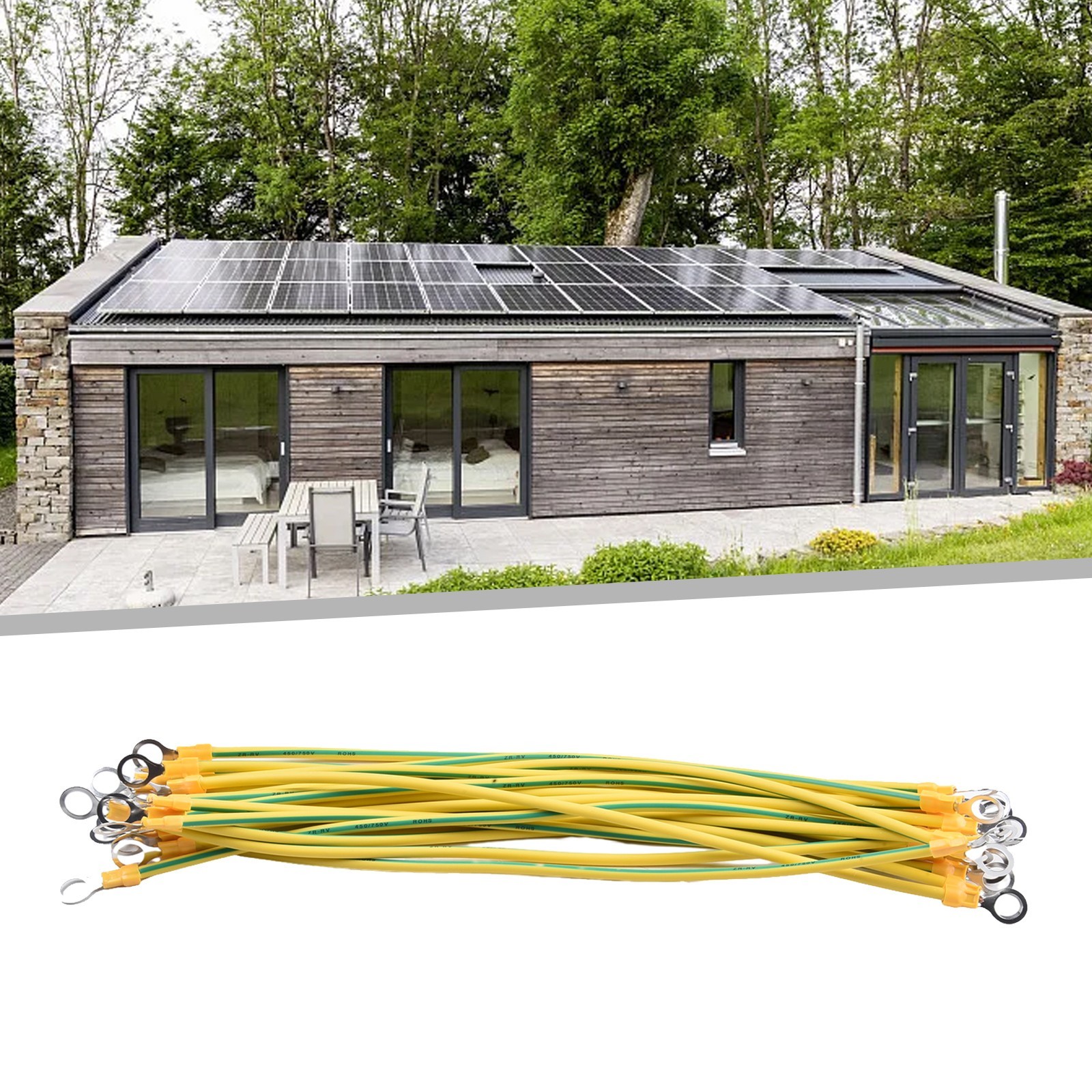 Ground Wire Accessories 10cm/20cm/30cm BVR Solar PV Ground Wire Flexible Copper