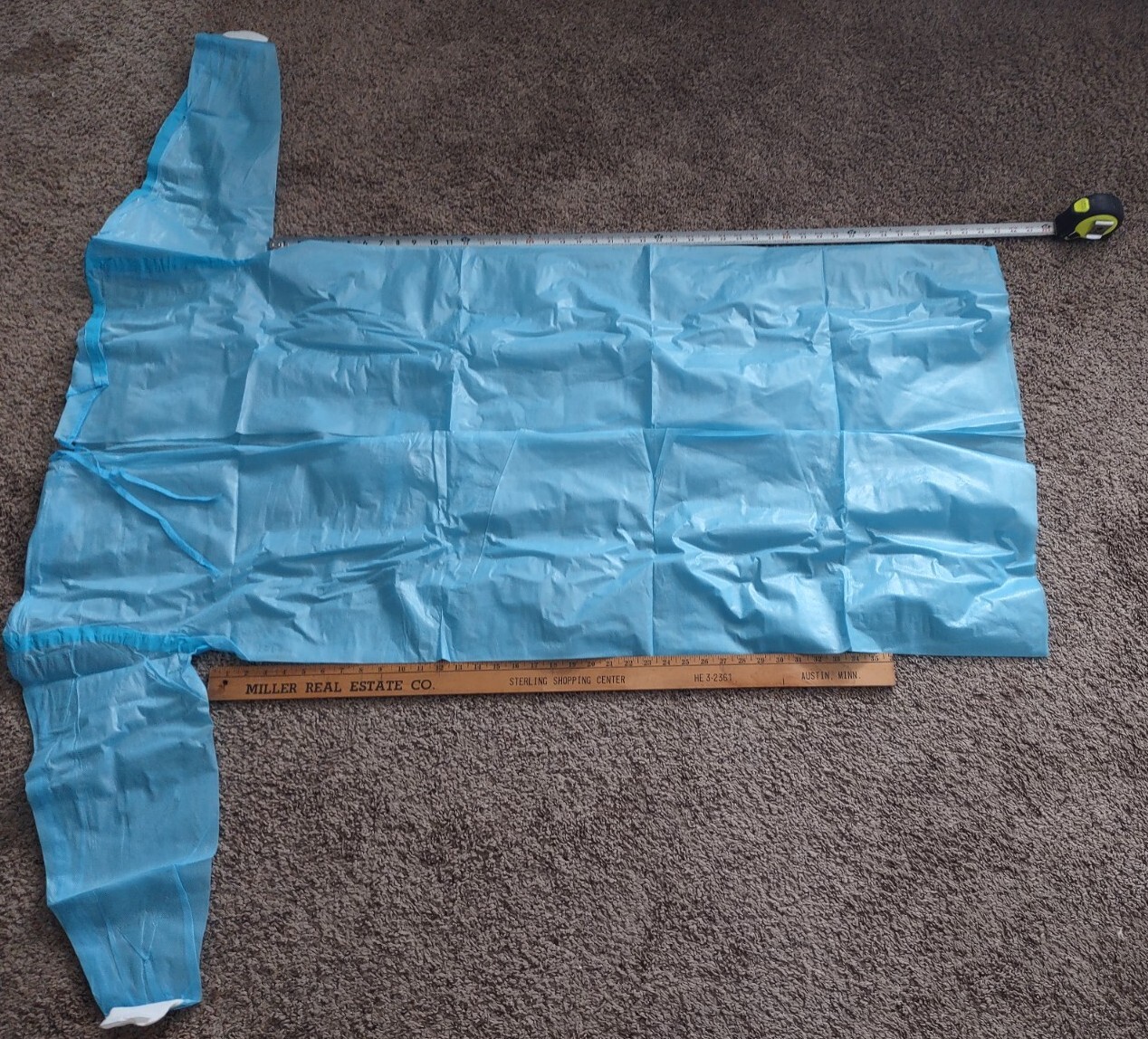 130 Blue Non-Woven Level 3 Isolation Gown Knit Cuff Fluid Resistant 70%PP 30%PE