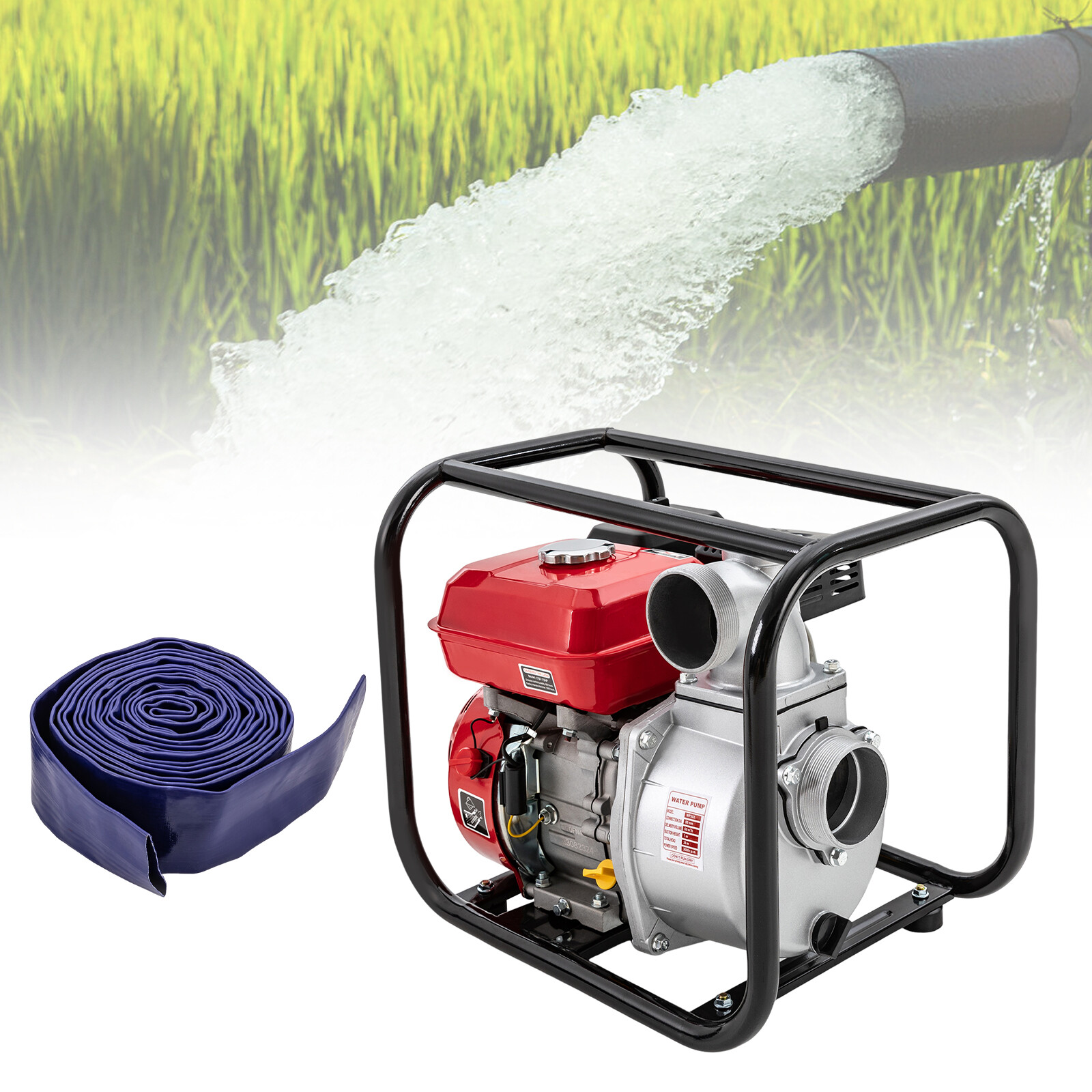 3″ Inch 7.5HP Gas Water Pump Gas-Power Garden Water Irrigation Transfer Pump