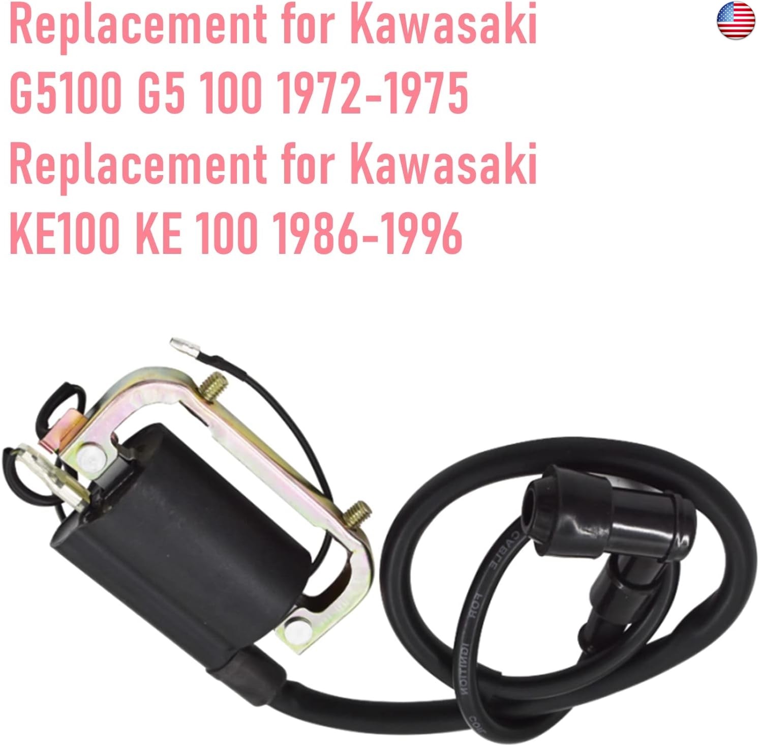waltyotur Motorcycle Ignition Coil Replacement for Kawasaki G5100 KE100 G5 100