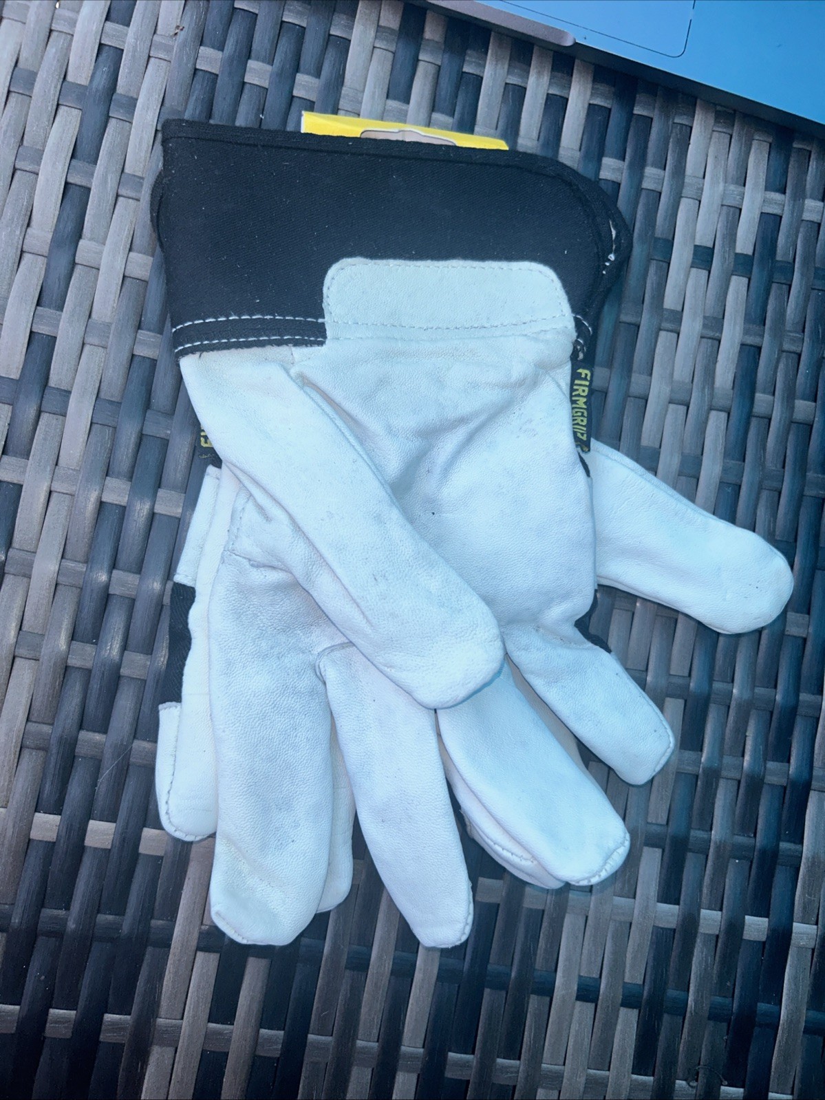 Firm Grip Goatskin Leather Palm Tough Working Gloves Sz Large