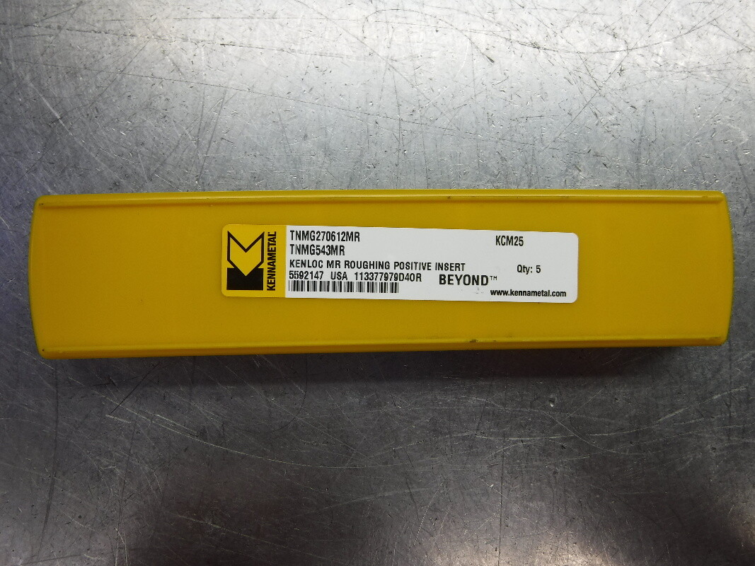 Kennametal Carbide Inserts QTY5 TNMG270612MR / TNMG543MR KCM25 (LOC1978A)