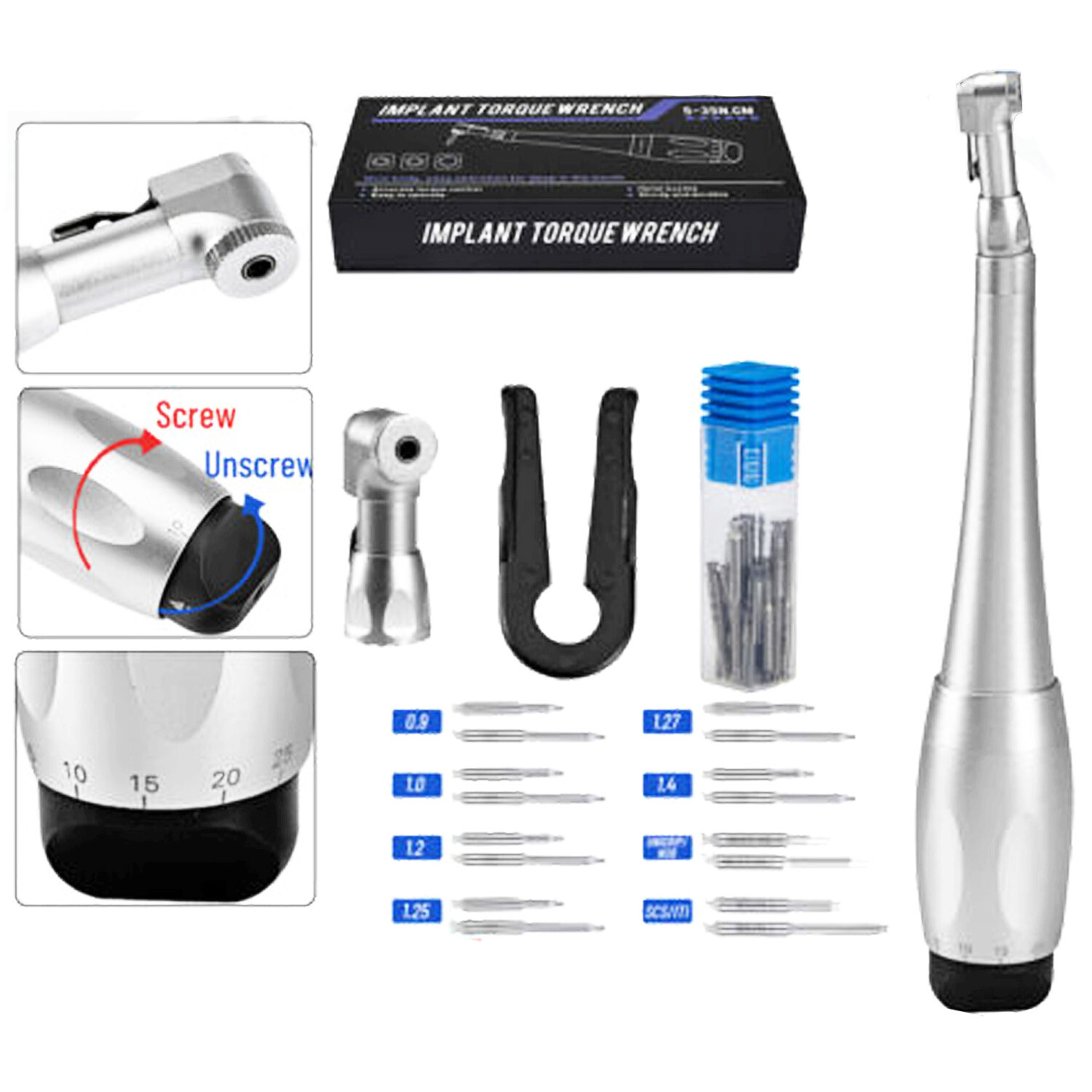 Dental Universal Implant Torque Wrench Drivers Implant Instrument 16Pcs Drivers