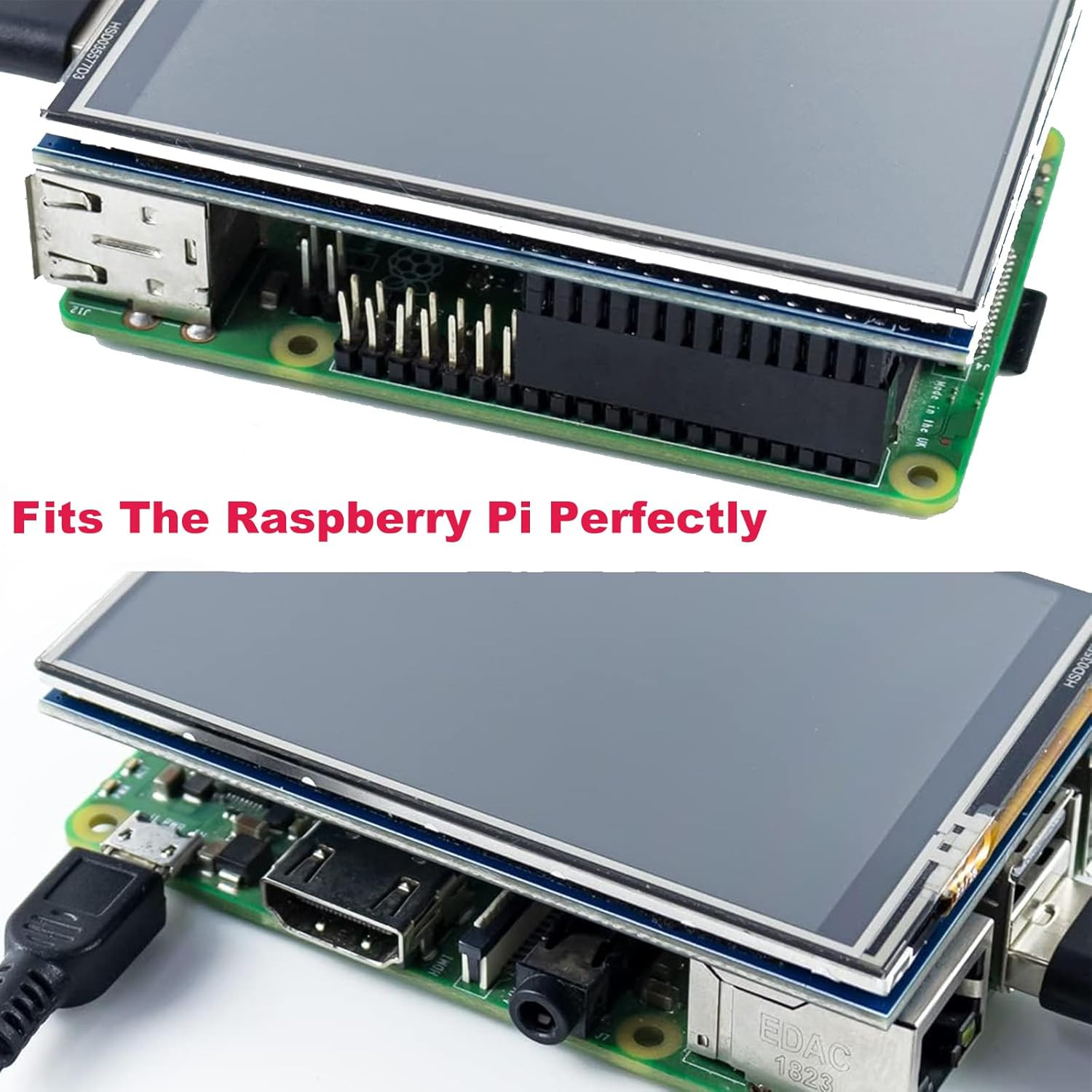 3.5 Inch 480X320 Touch Screen TFT LCD SPI Display Panel for Raspberry Pi 5, Pi4B