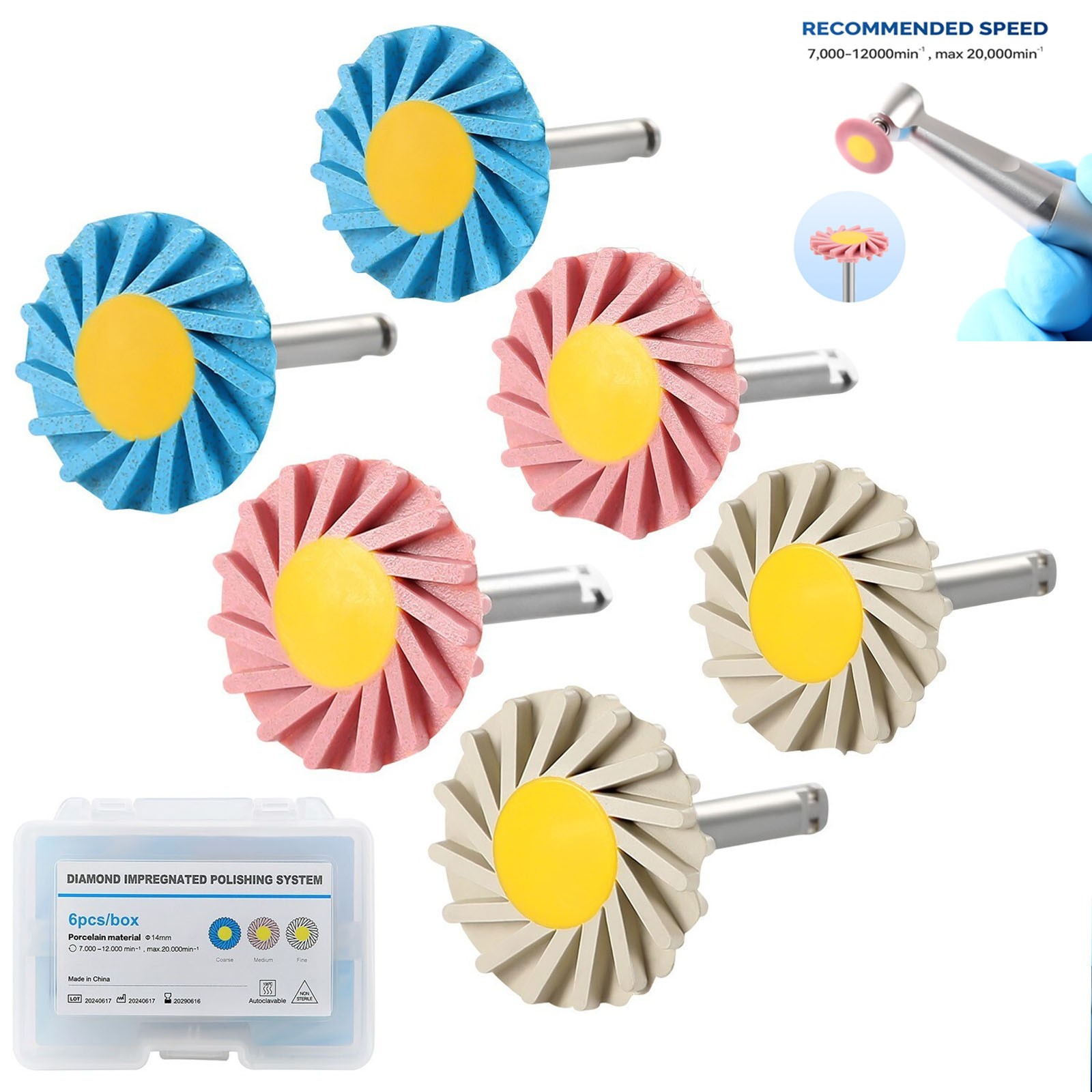 Dental Composite Polishing Diamond impregnated Polishing System Polisher RA Disc