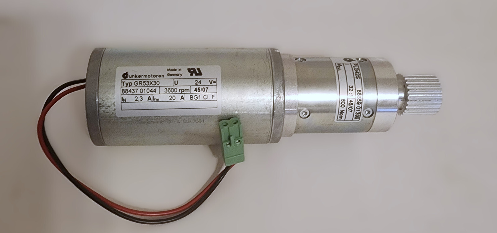 Dunkermotoren DC motor GR 53×30 with PLG42S Gear head