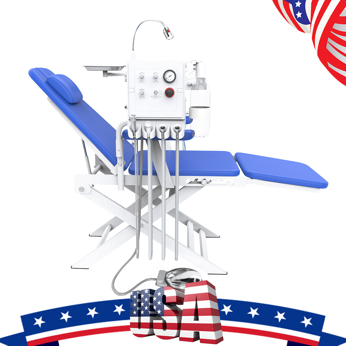 portátil Dental unidad móvil de entrega de succión compresor de aire 4Hole/Silla