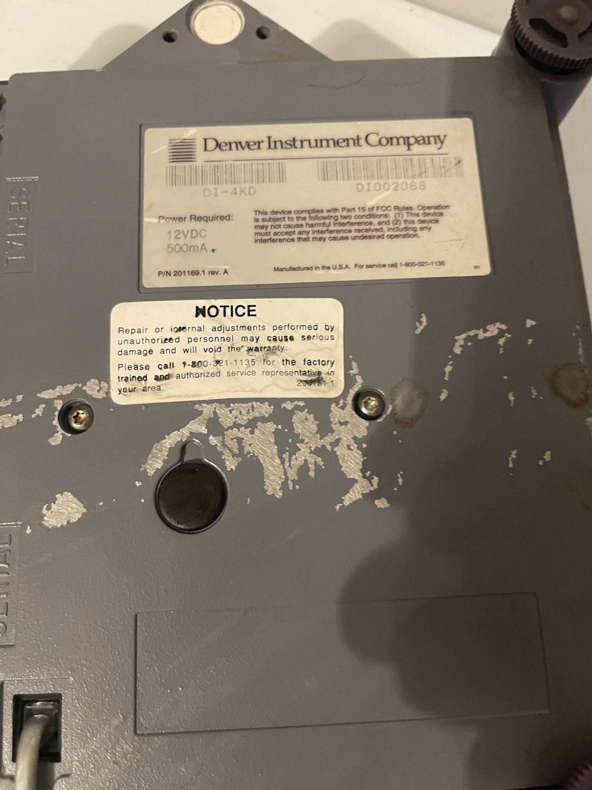 Denver Instrument DI-4KD Digital Scale Balance 4000g x 0.1g For Parts Repair