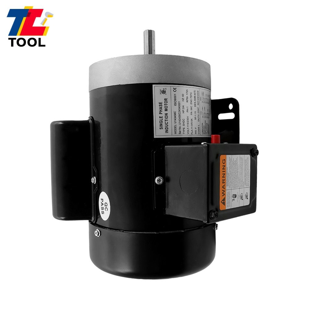 3/4 HP Electric Motor Single Phase 1725 rpm 5/8» shaft 115V/230V 56C Frame