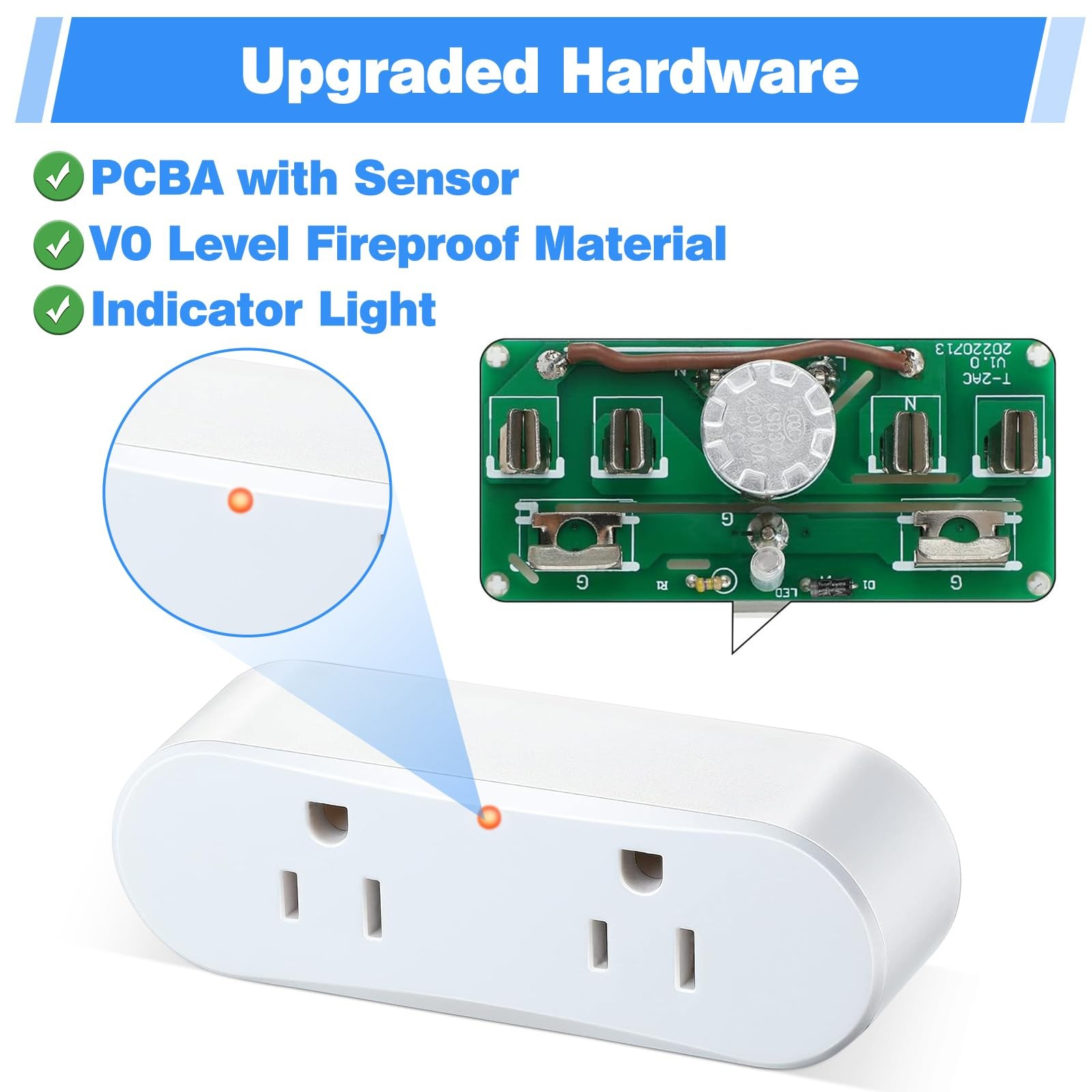 2 Packs Thermostatically Controlled Outlet, On at 32°F/Off 50°F Plug White