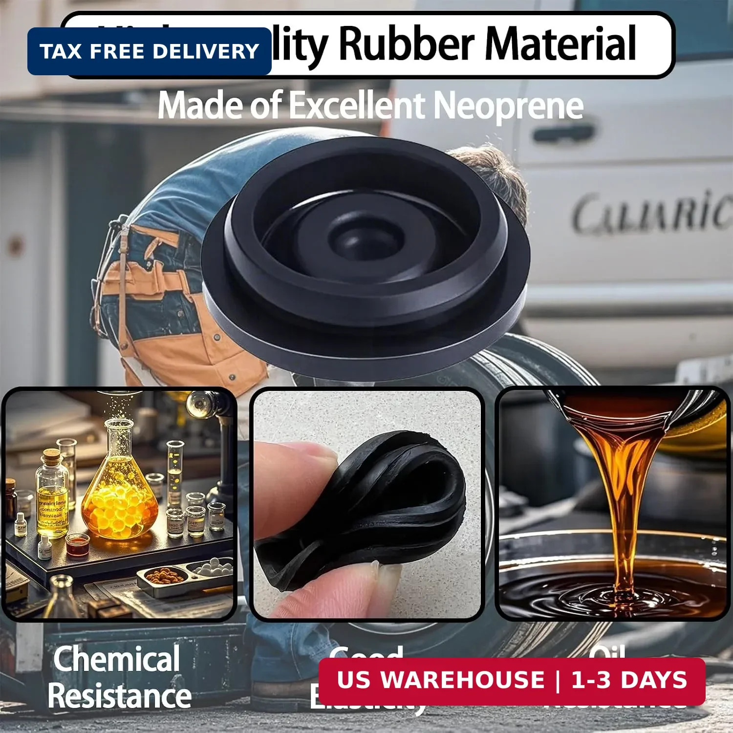 Trailer Hub Cap Plugs, Grease Rubber Plugs for 1.98″/2.44″/2.72″ Trailer Axle Ca