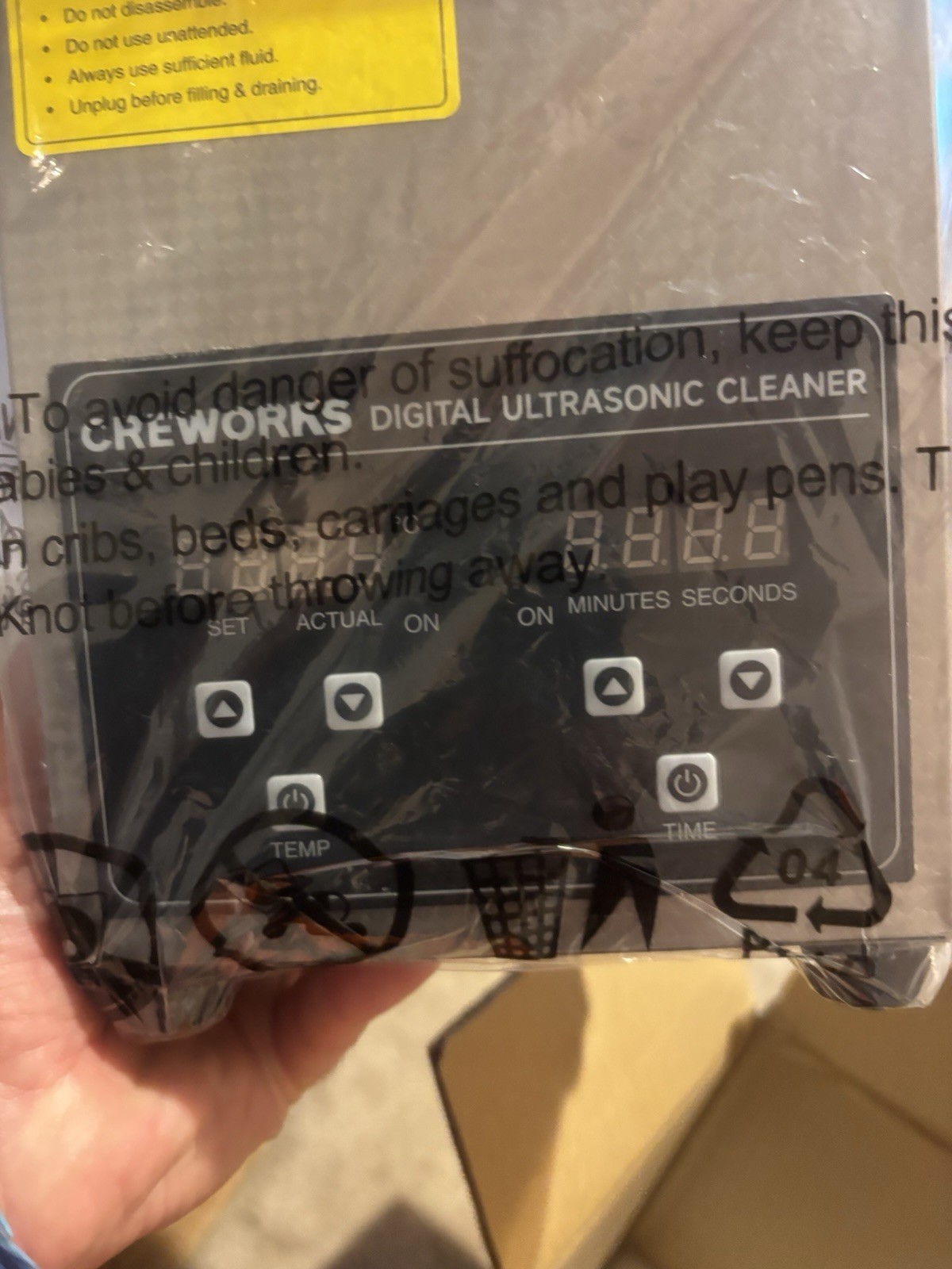 CREWORKS 2L JX-010S Ultrasonic Cleaner with Timer Heating Machine Sonic Cleaner