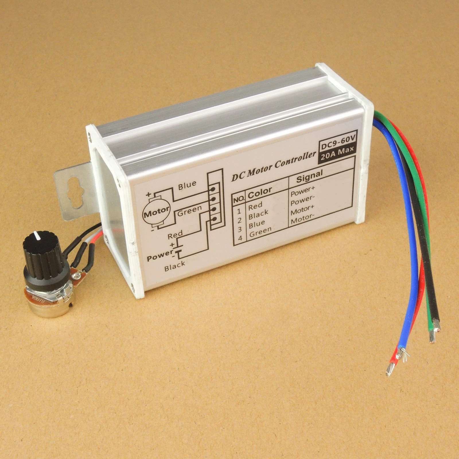 25kHz PWM DC Motor Speed Controller With 5% to 100% speed regulation range
