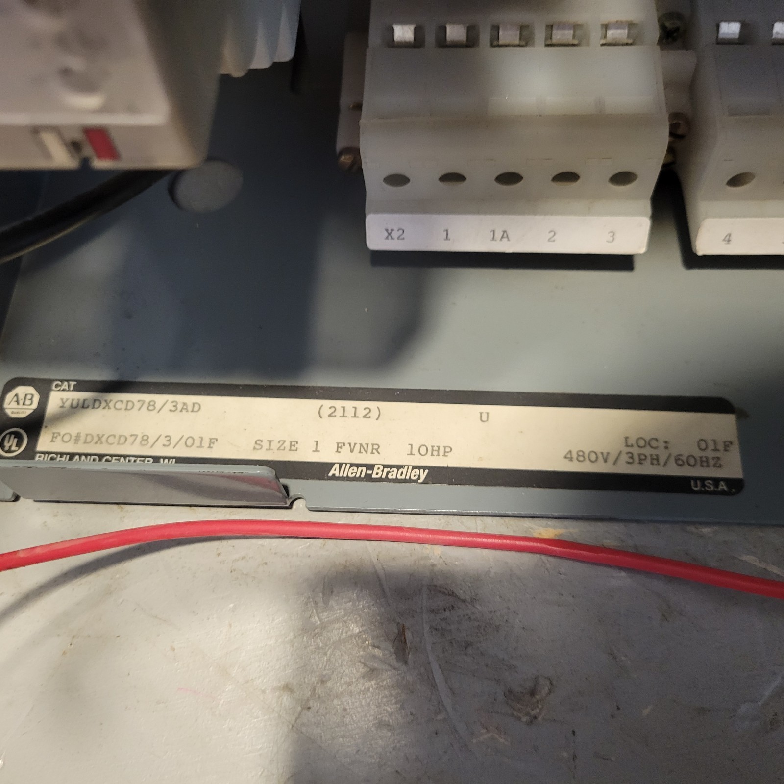 Allen Bradley Motor Control Unit, 480V, 10HP, 3PH, R-651160, YULDXCD78/3AD