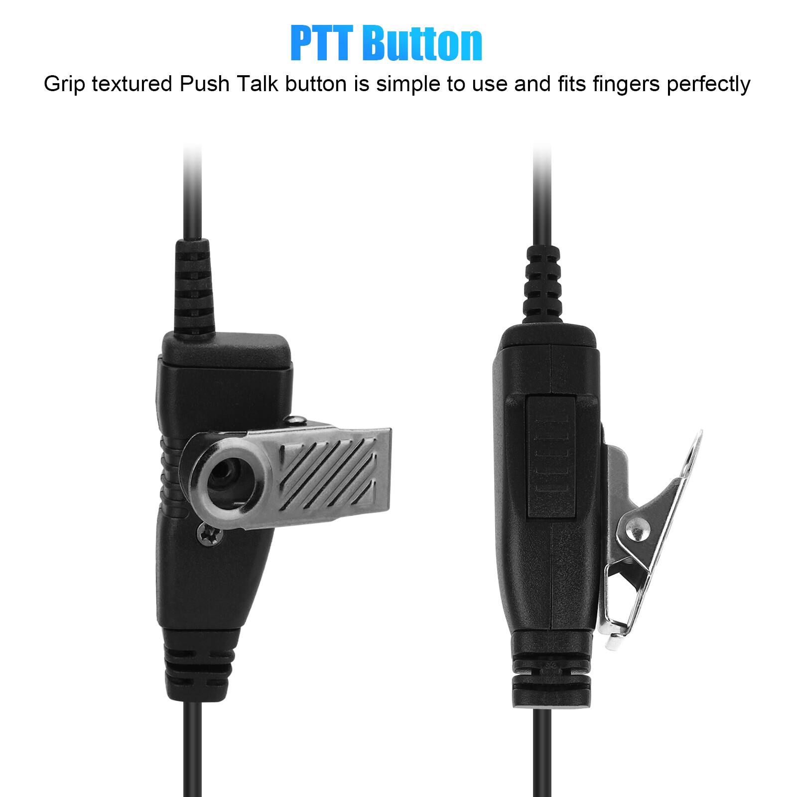 PTT Mic Swivel Earpiece for Motorola Radio Walkie Talkies CLS1410 CP200 CLS1110