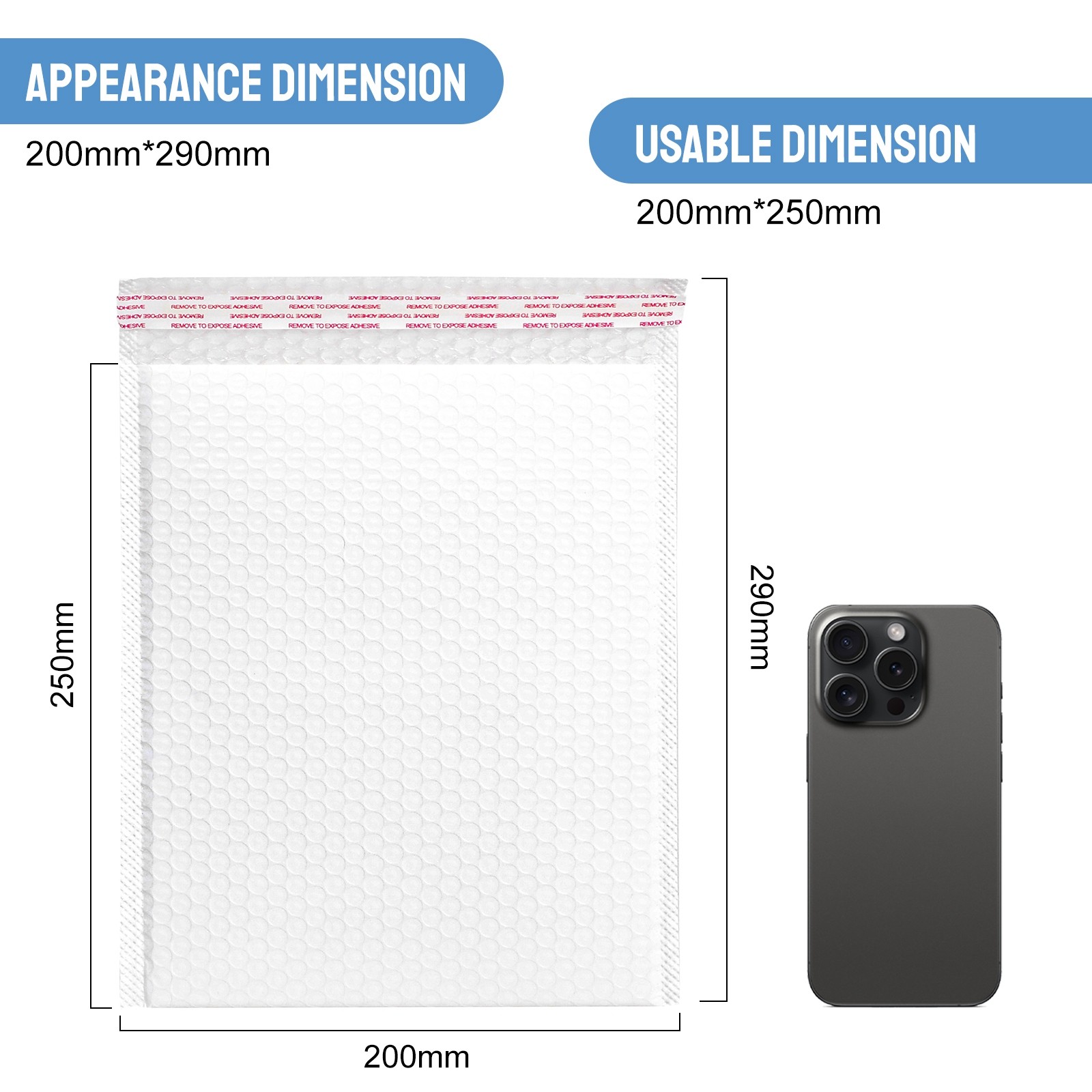 Poly Bubble Mailers Shipping Bags Envelopes 6.5″x9.25″ /9.5″x13.25″/8.5″ x11.25″