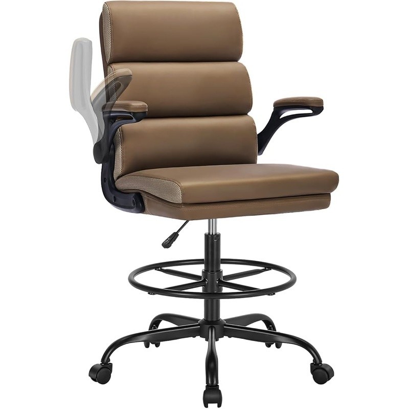 Ergonomic Drafting Chair W/ Adjustable Height & Foot Ring Comfort & Support New