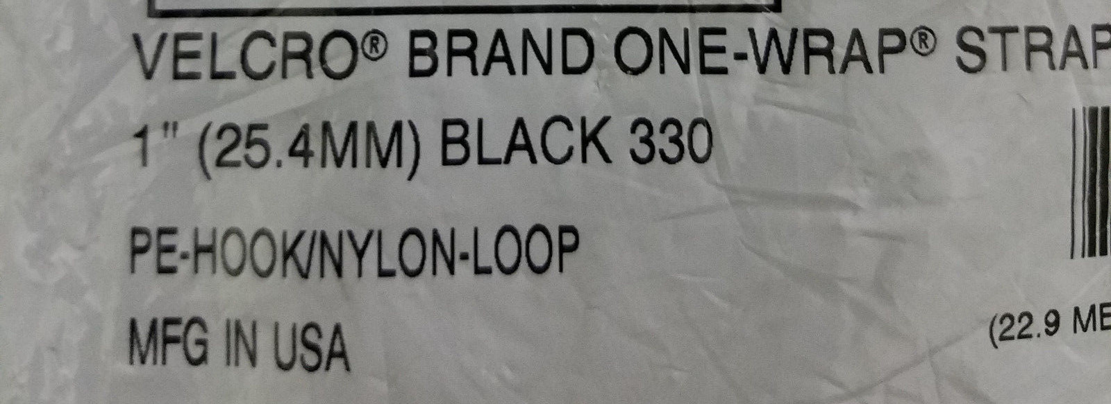 VELCRO® Brand Reusable ONE-WRAP® Hook & Loop Tape 1″ X 12ft (4 yards) Black
