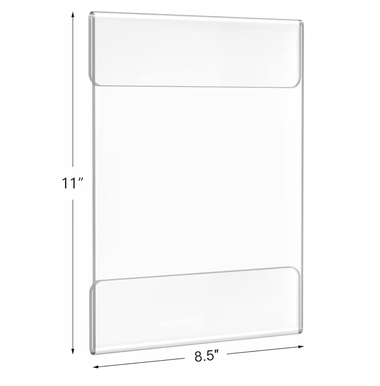 12 Pack (Stick) Clear Acrylic Sign Holder 8.5 x 11 Wall Mount