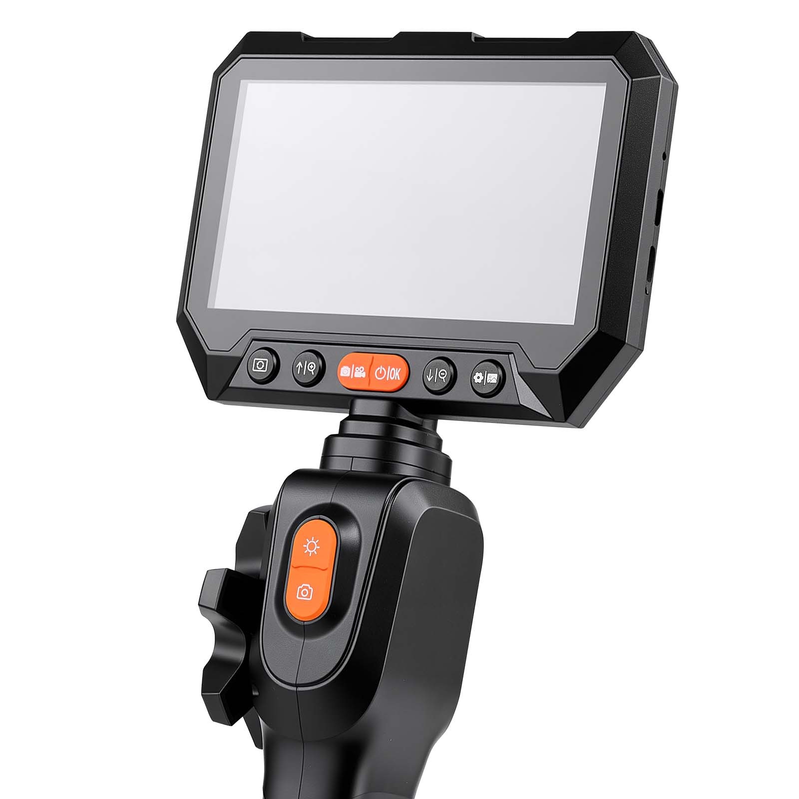 VEVOR 2-Way Articulating Borescope with 0.15″ Ultra Slim Lens 5″ Screen 8X Zoom