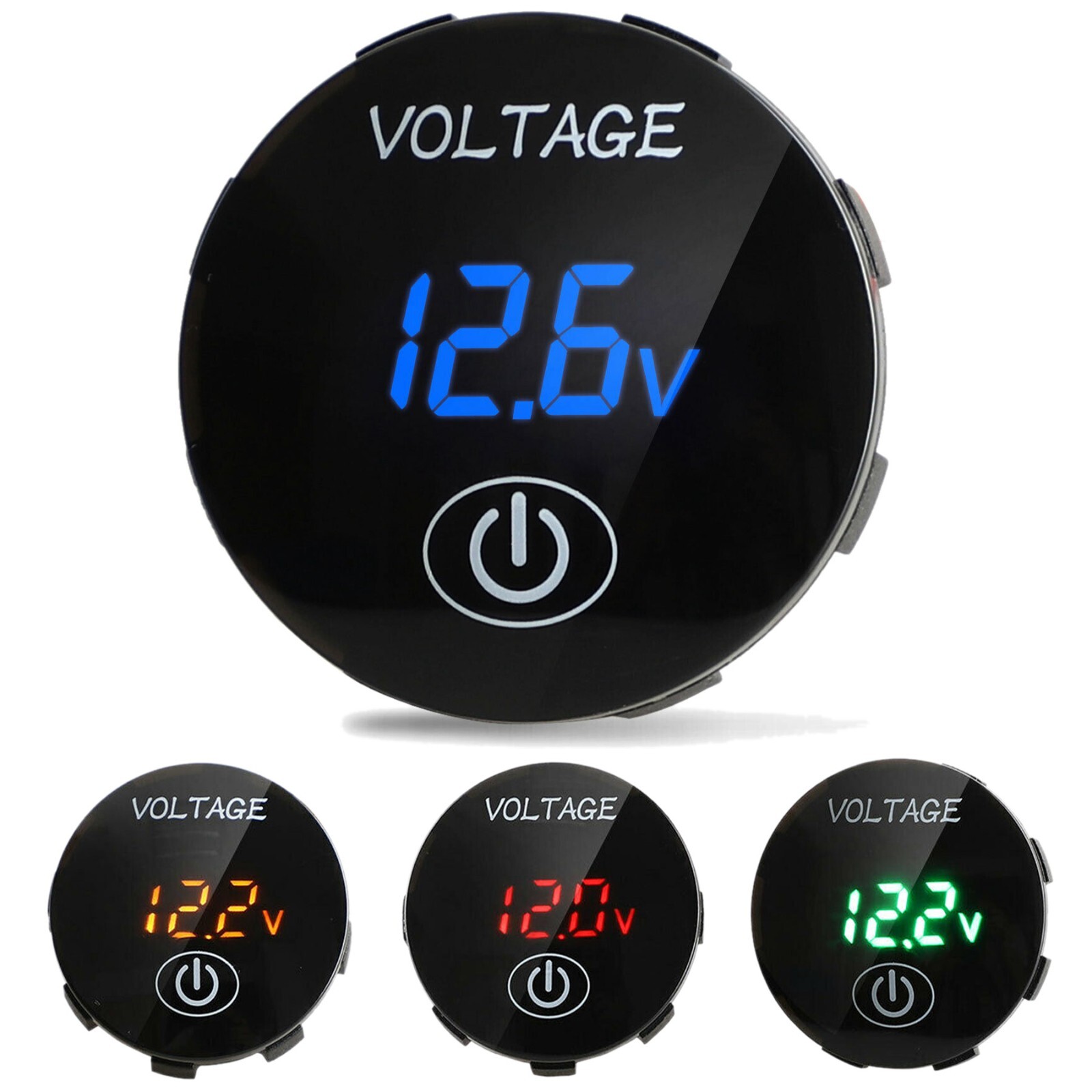 12V-24V Car Marine Motorcycle LED Digital Voltmeter Voltage Meter Battery Gauge