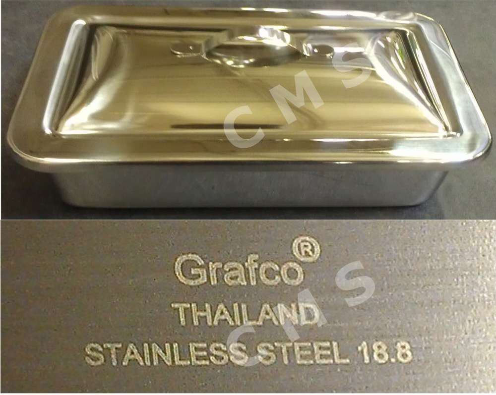 GRAFCO Stainless Steel Instrument Tray W/ Lid 8-7/8″x5″x2″ Medical Dental Tattoo