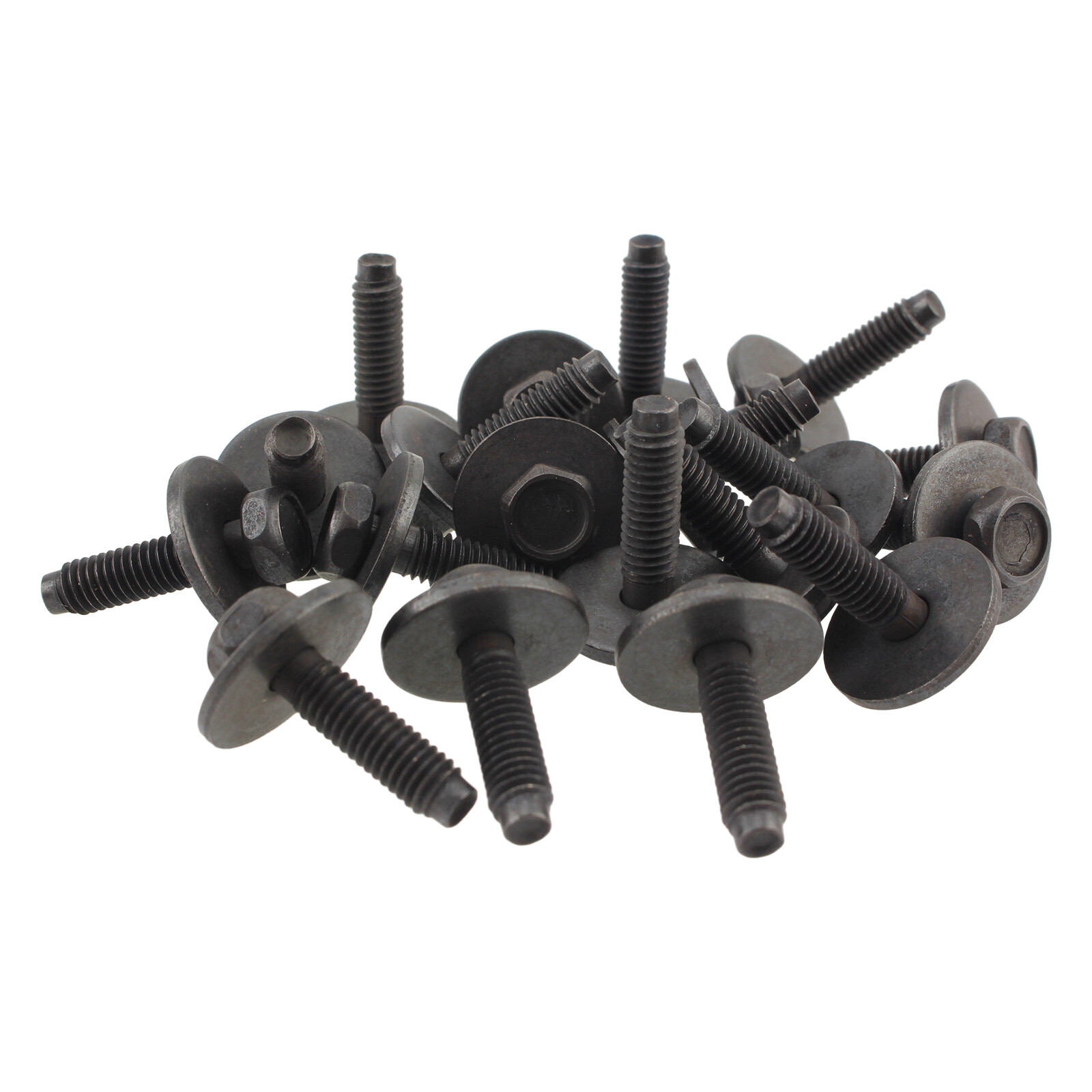 M6-1.0 x 20mm Flanged Hex Head Bolts Flange Screws Black Oxide Finish – 20Pcs