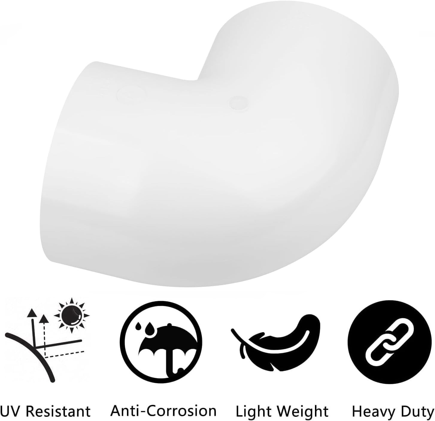 Durable 6 Inch 90 Degree PVC Elbow Connector for DIY Garden & Furniture Projects