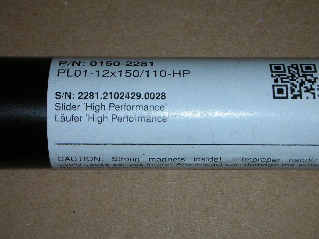 LinMot 0150-2281 PL01-12×150/110HP Hi-Performance Slider 12mm OD, 150mm L, 20-80