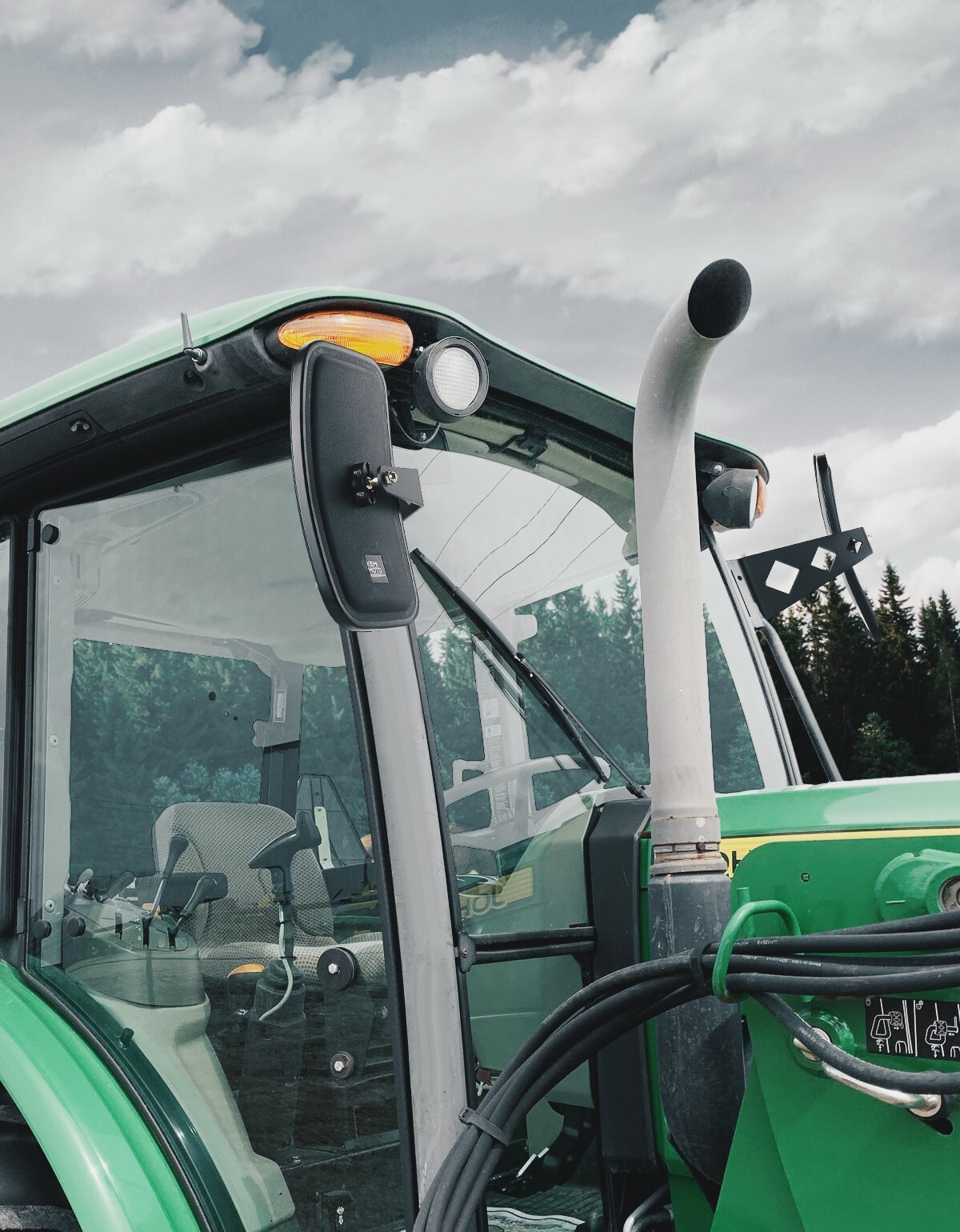 KEMIMOTO Tractors Left& Right Value Mirrors Kit for John Deere 5000/ 6000 Series