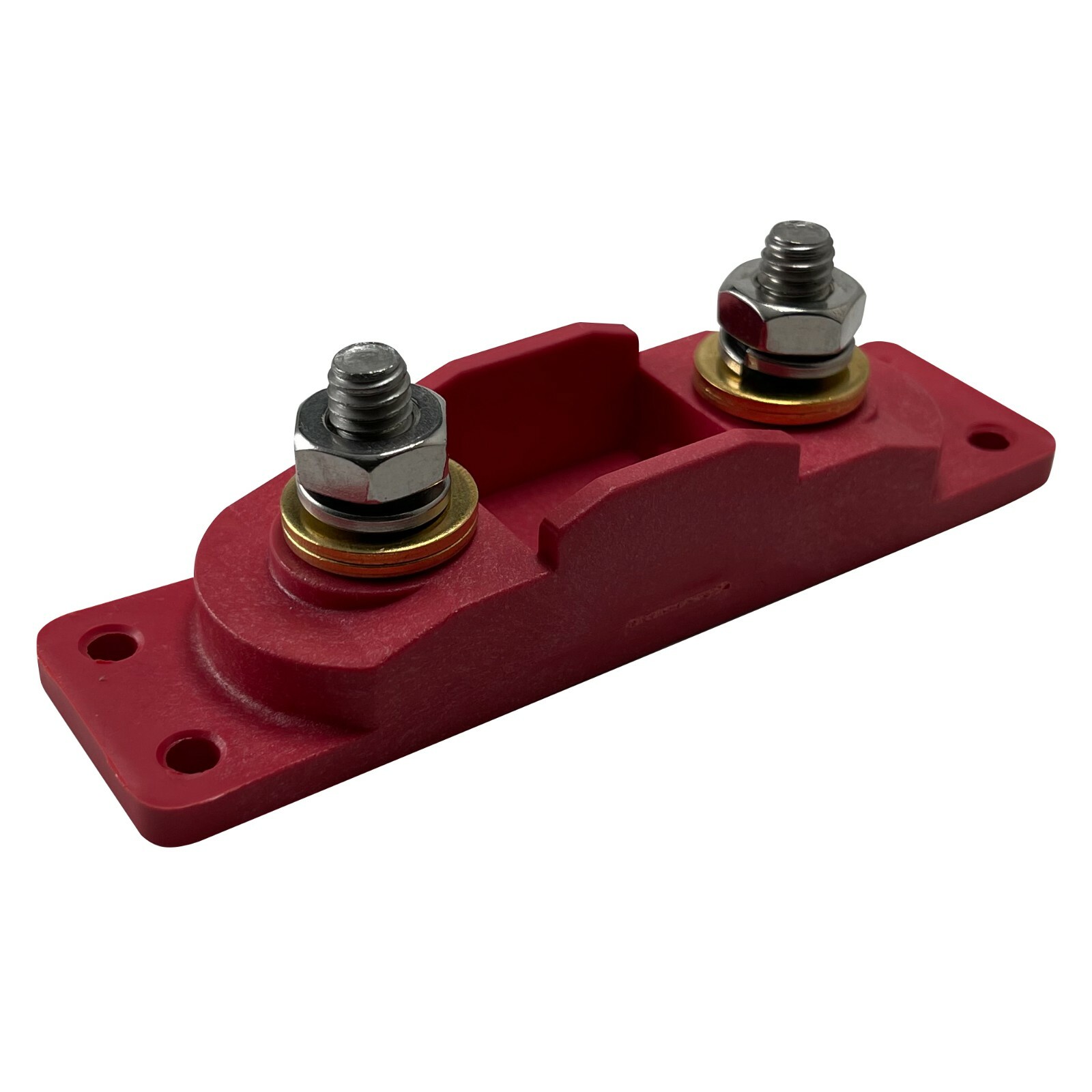 Red 5/16″ Fuse Holder Block AMG / MEGA Fuse & Insulator Boots 250 Amps @ 12V USA