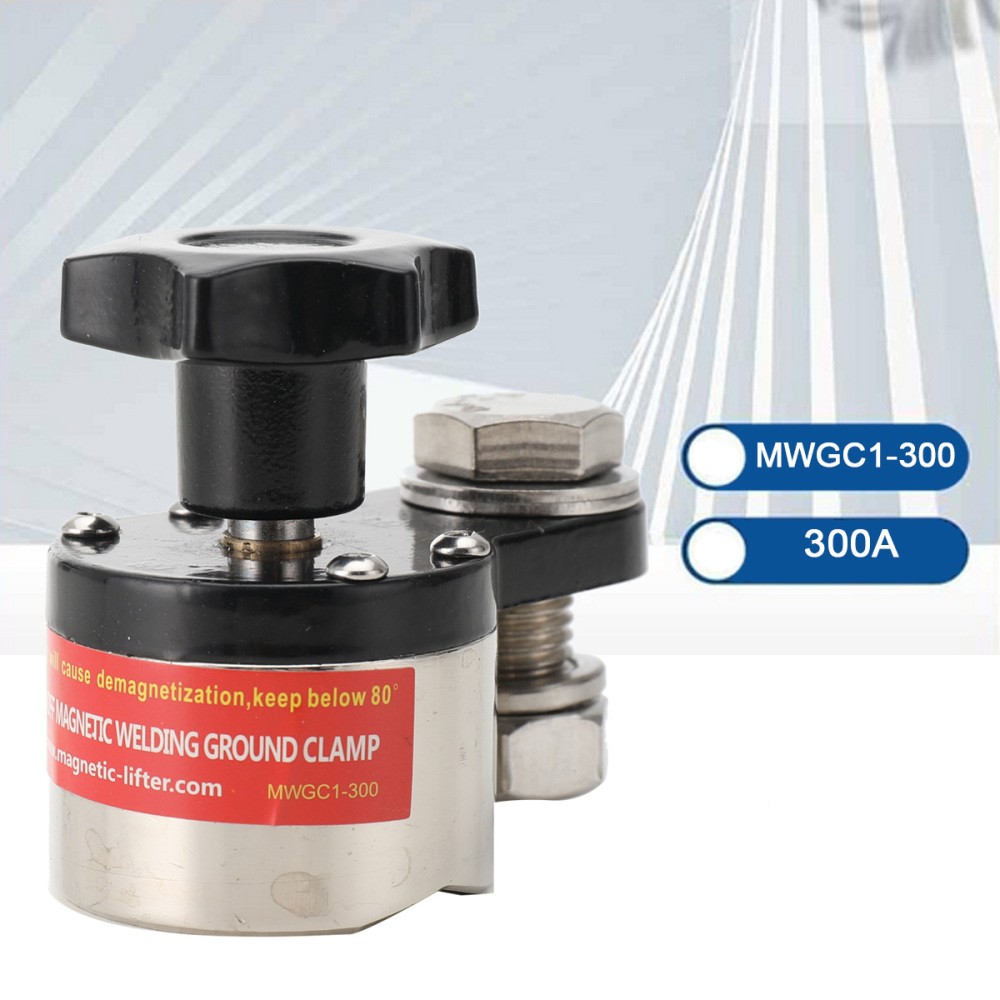Magnetic Welding Ground Clamp 300A Grounding Magnet Connector Welding Machine