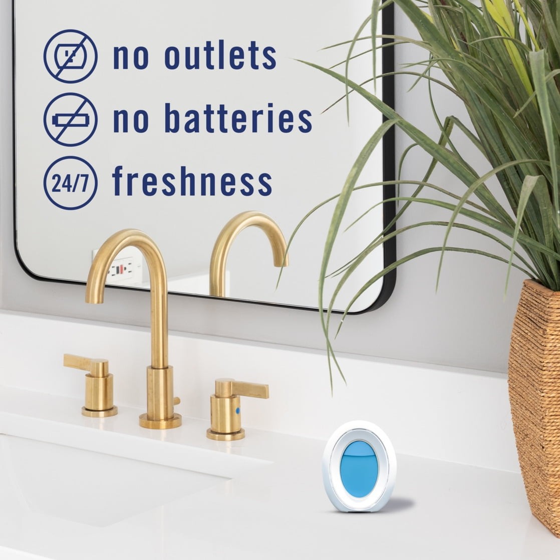 Febreze Bathroom Air Freshener, Odor-Fighting, Linen & Sky Scent, 2 Count